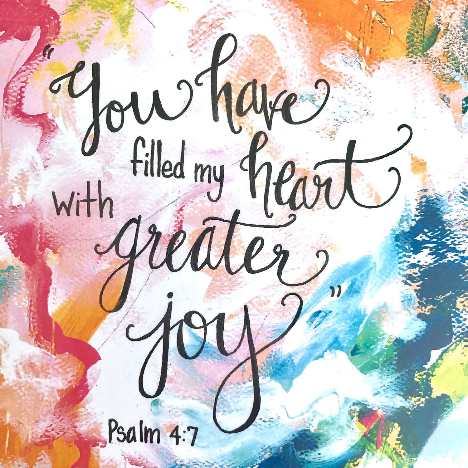 Inspirational Abstract Art Print "Greater Joy" 8.5x11 inch paper print - Bethany Joy Art