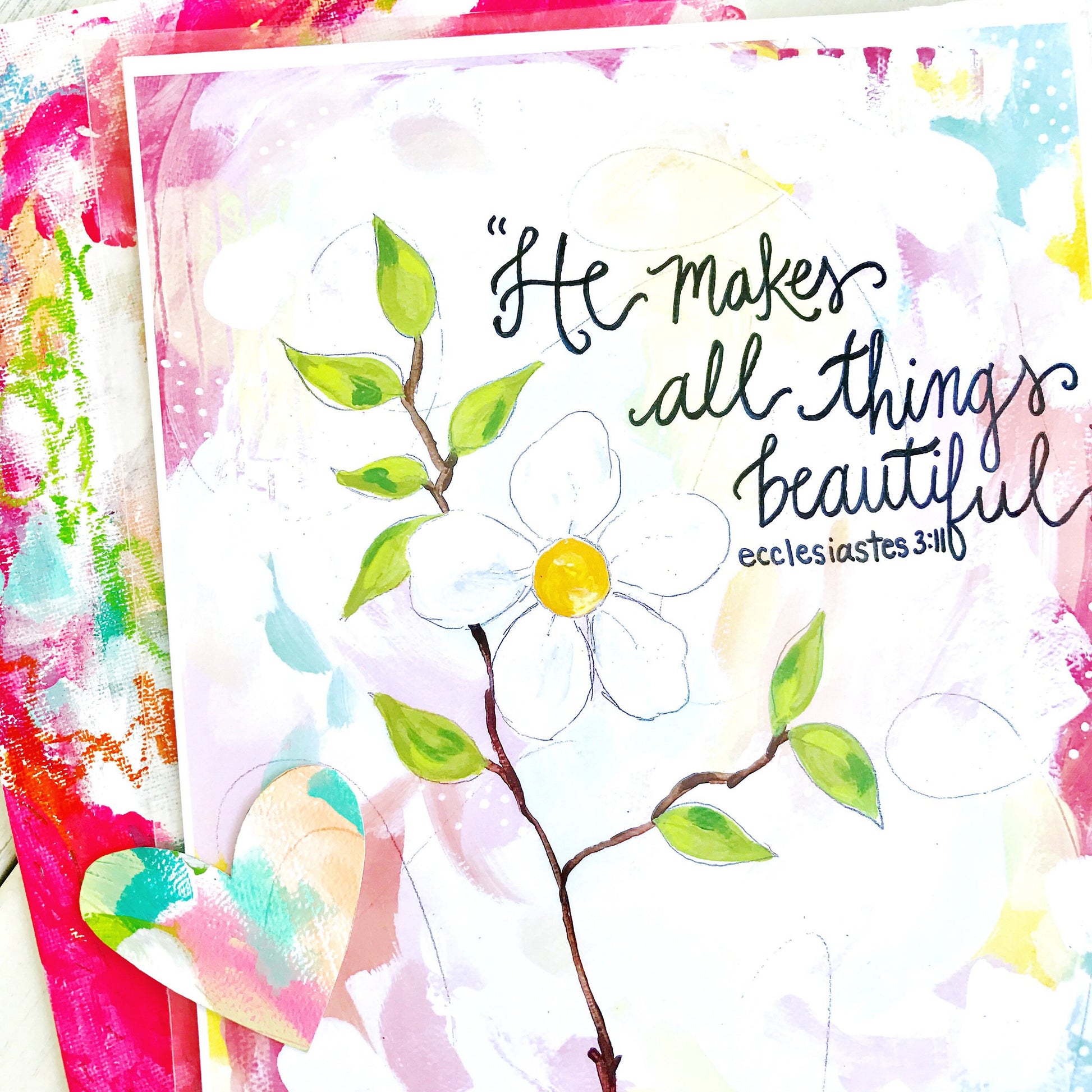 Inspirational Art Print "All Things Beautiful" 8.5 x 11 inches - Bethany Joy Art