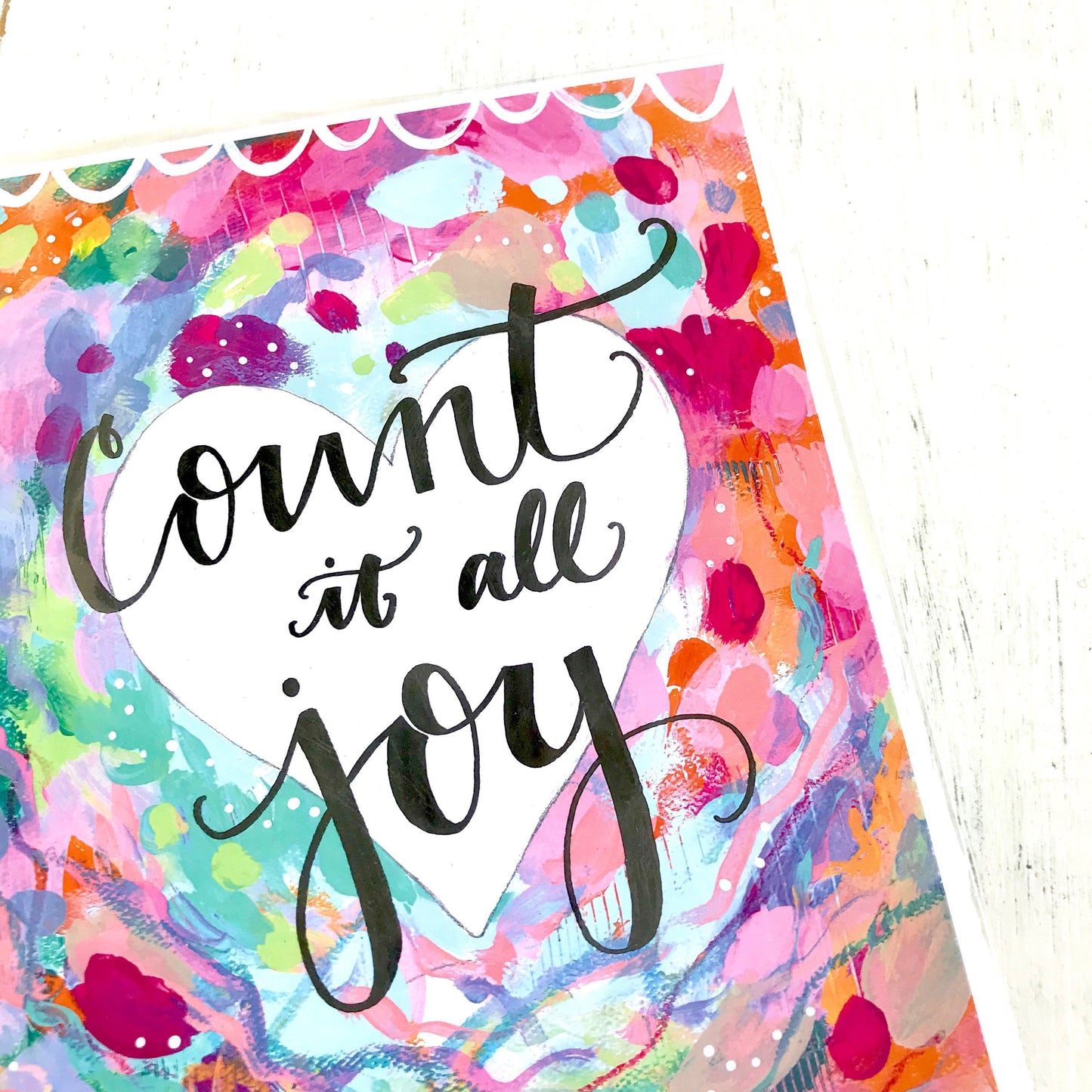 Inspirational Art "Count it all Joy" 8.5 x 11 Inch Print - Bethany Joy Art