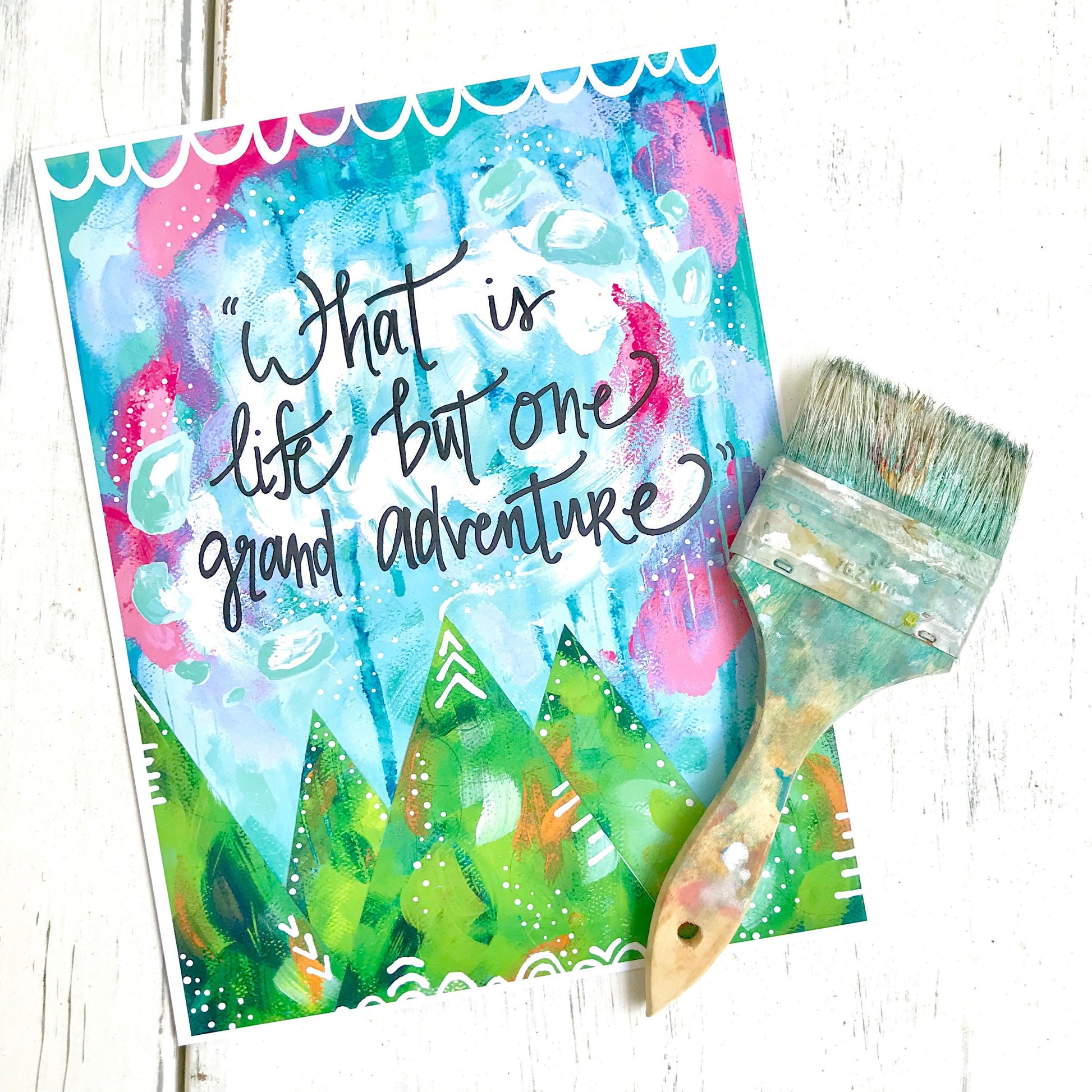 Adventure Art Print / Inspirational Art "Grand Adventure" (8.5x11 inch) - Bethany Joy Art