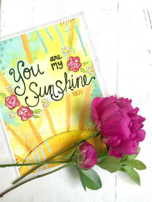 You are my Sunshine 8.5x11 inch Art Print - Bethany Joy Art