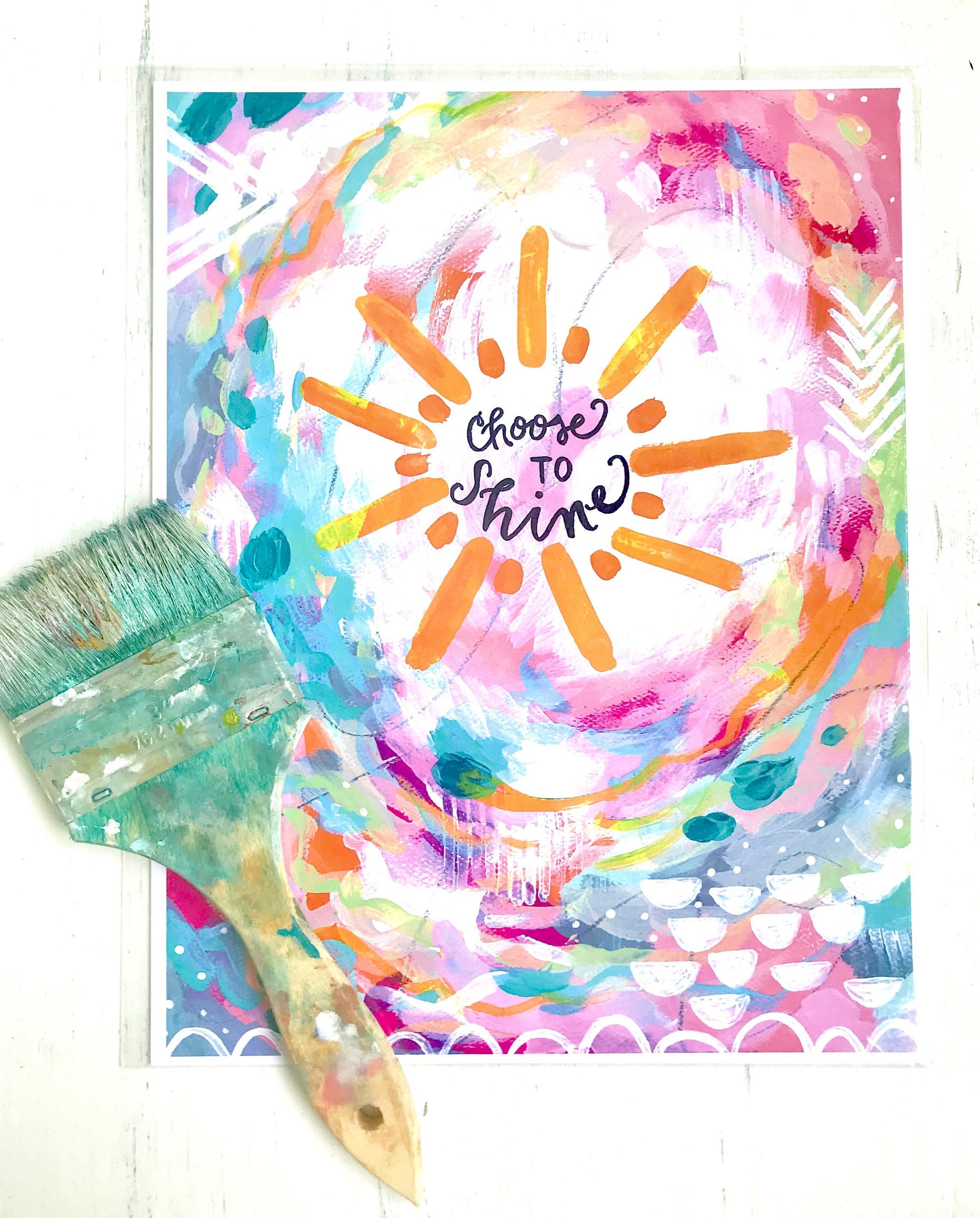 Inspirational Art "Choose to Shine" 8.5 x 11 Print - Bethany Joy Art
