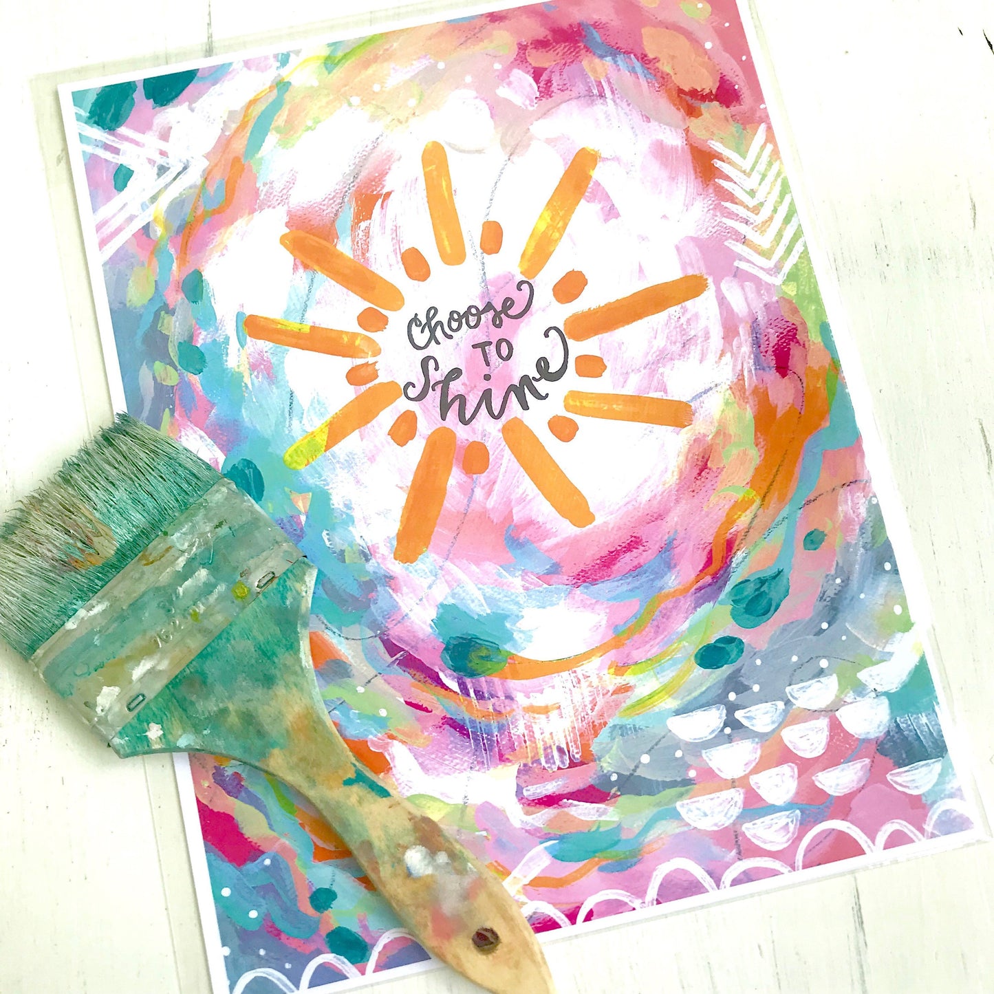Inspirational Art "Choose to Shine" 8.5 x 11 Print - Bethany Joy Art