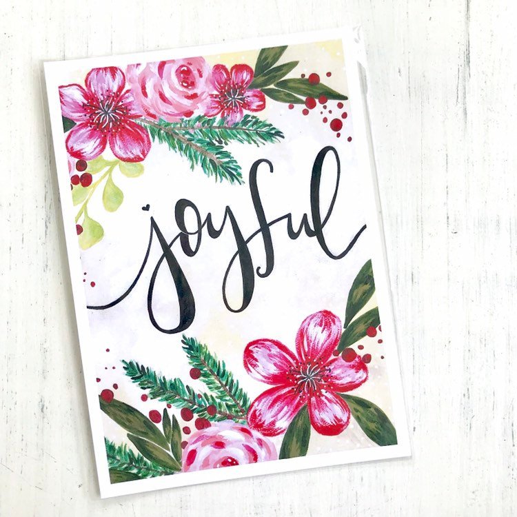 Christmas Art Print: "Joyful Christmas" 8.5x11 inch Art Print - Bethany Joy Art