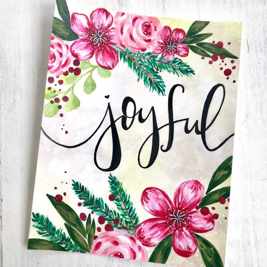 Christmas Art Print: "Joyful Christmas" 8.5x11 inch Art Print - Bethany Joy Art