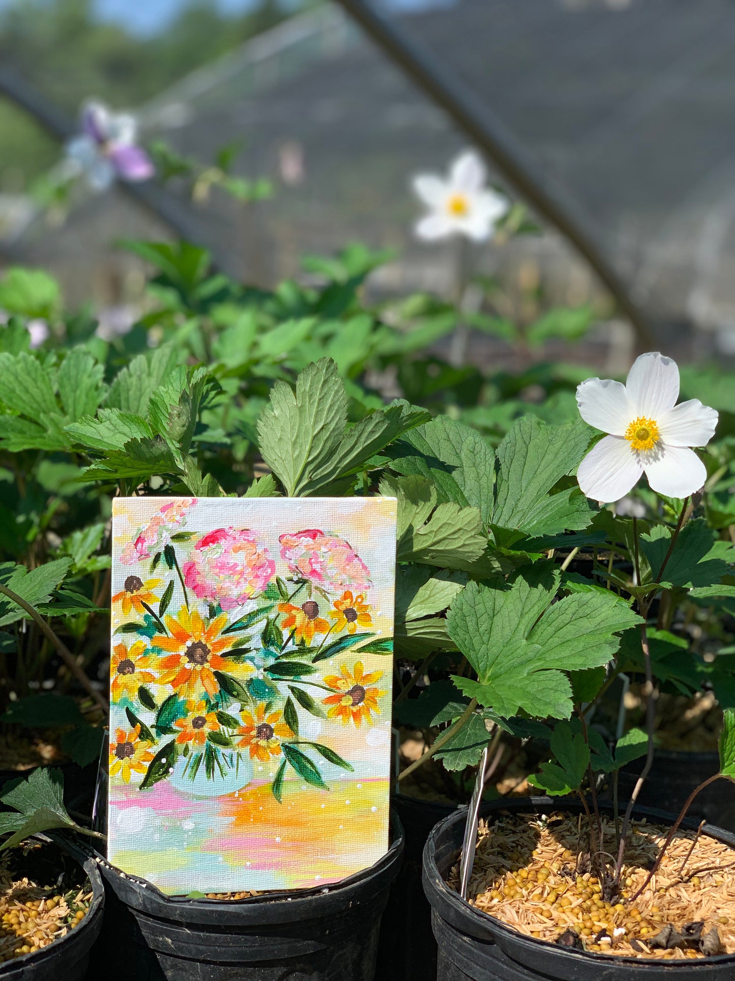 August Daily Painting Day 10 “Be The Sunshine" 5x7 inch Floral Original - Bethany Joy Art