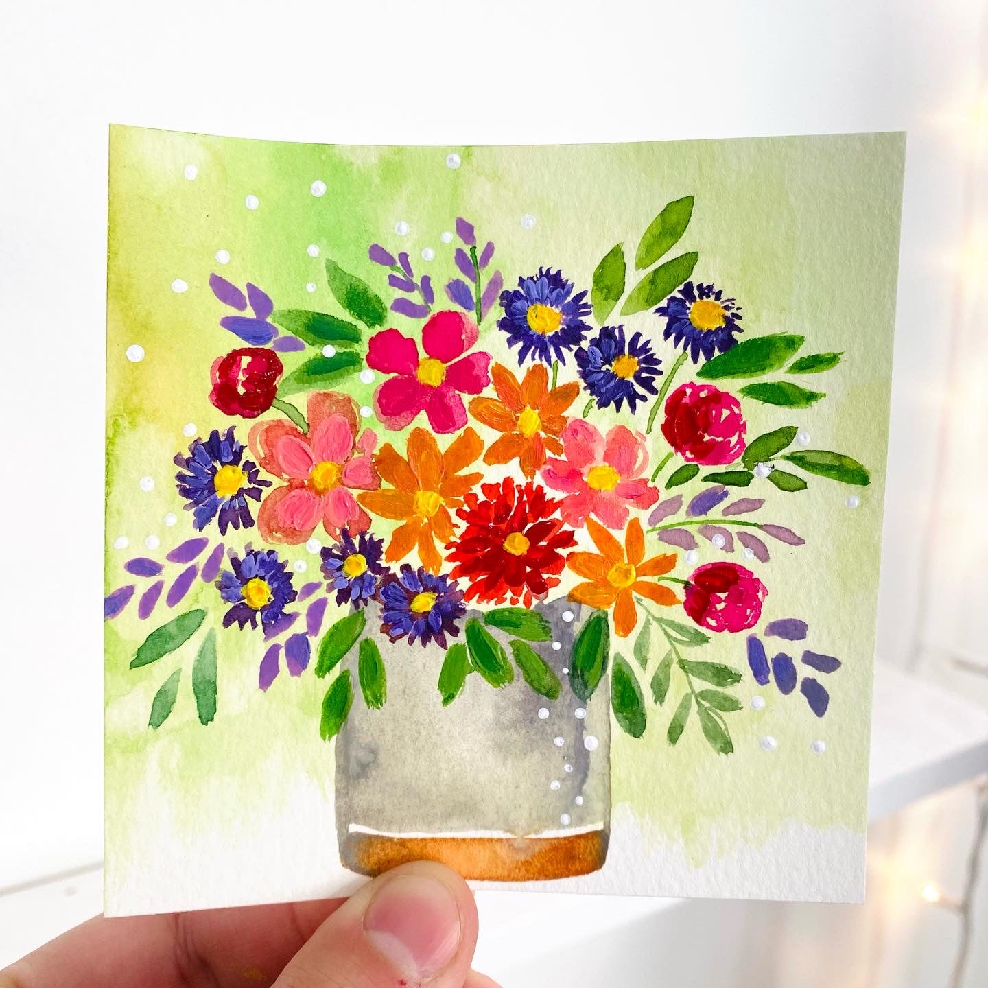 Day 1 of 28 February Flowers Original Painting