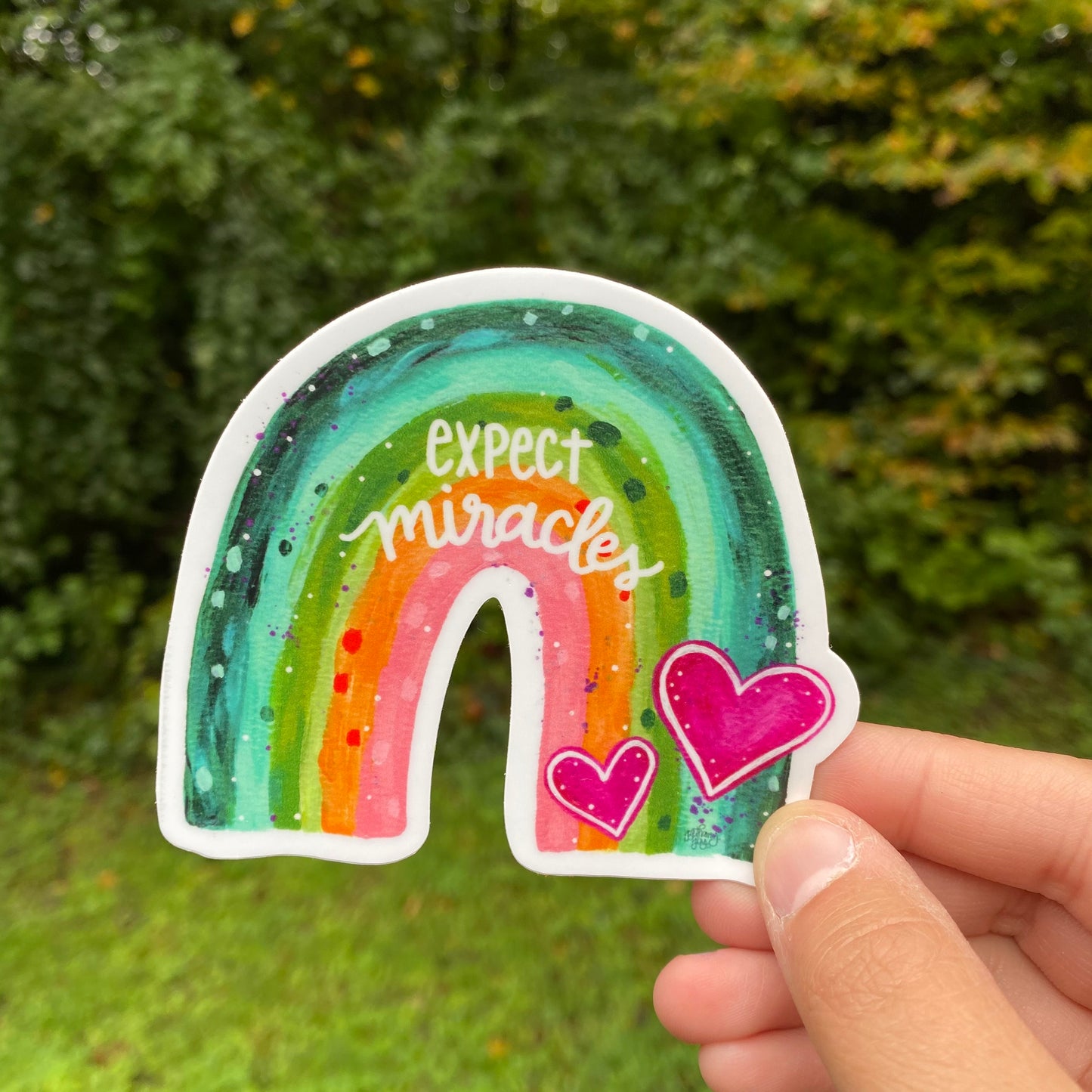 Rainbow Expect Miracles Vinyl Sticker - September Sticker of the Month
