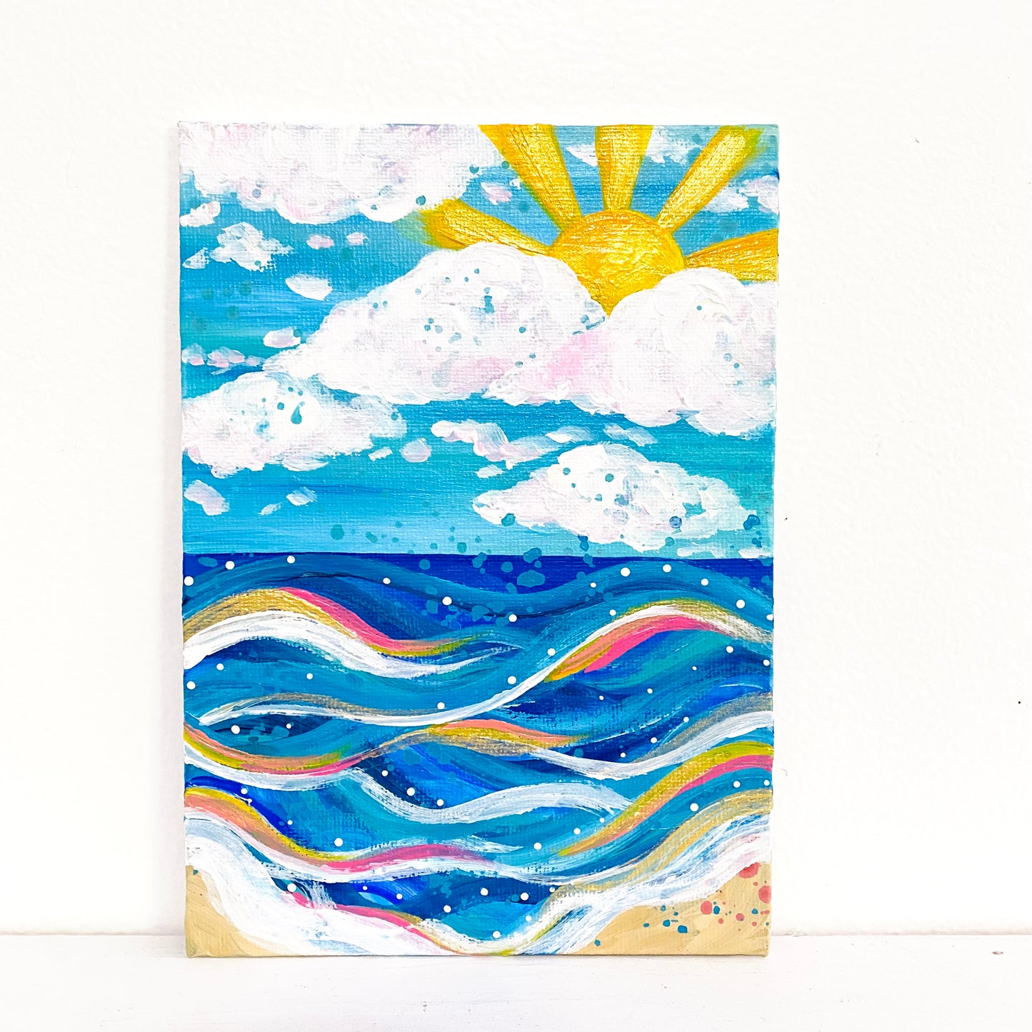 September 2021 Daily Painting Day 24 “September Beach Day” 5x7 inch original