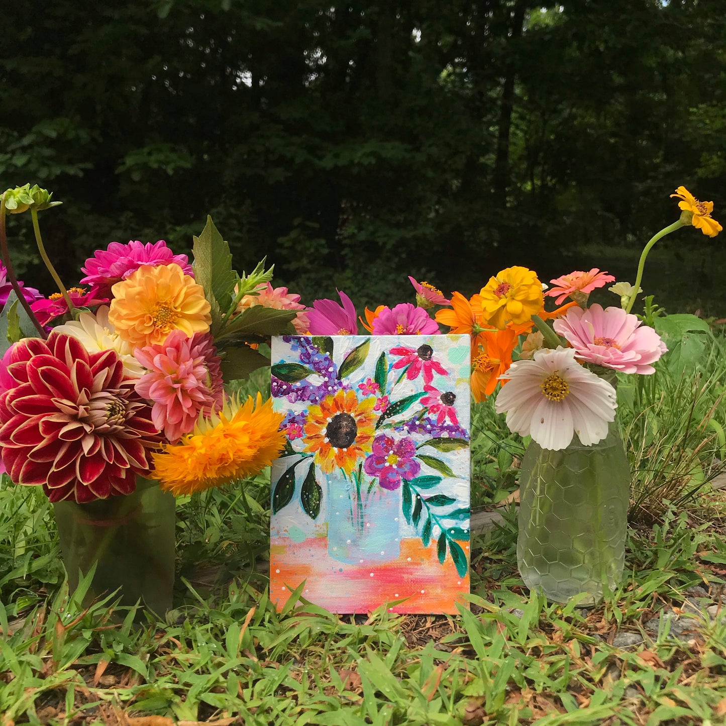 August Daily Painting Day 8 “It's a Smile” 5x7 inch Floral Original - Bethany Joy Art