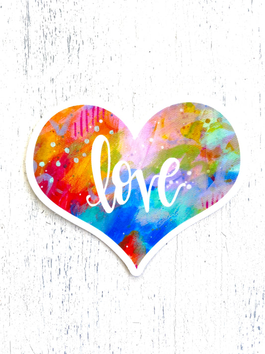 Love Vinyl Heart Sticker - February Sticker of the Month - Bethany Joy Art