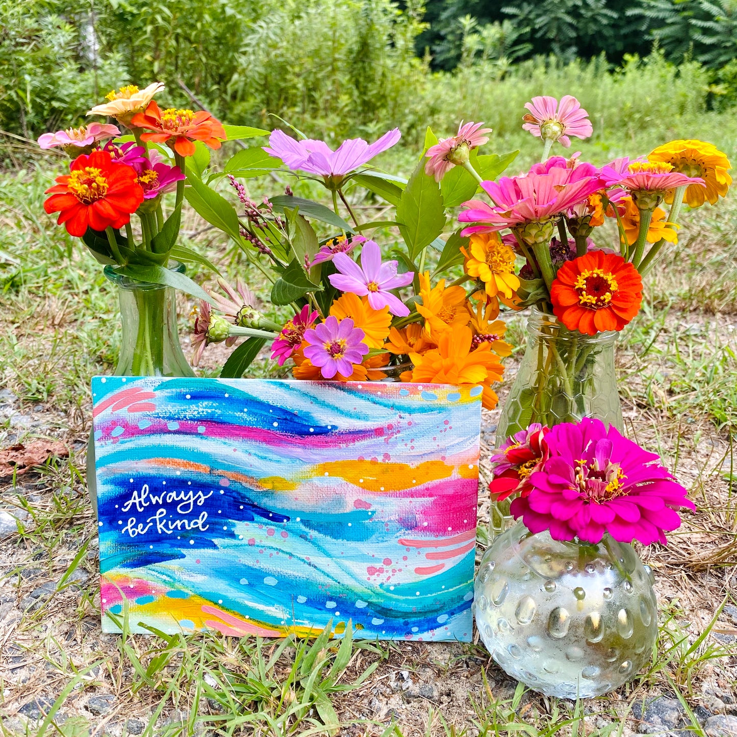 August 2020 Daily Painting Day 2 “Colors of Kindness” 5x7 inch original