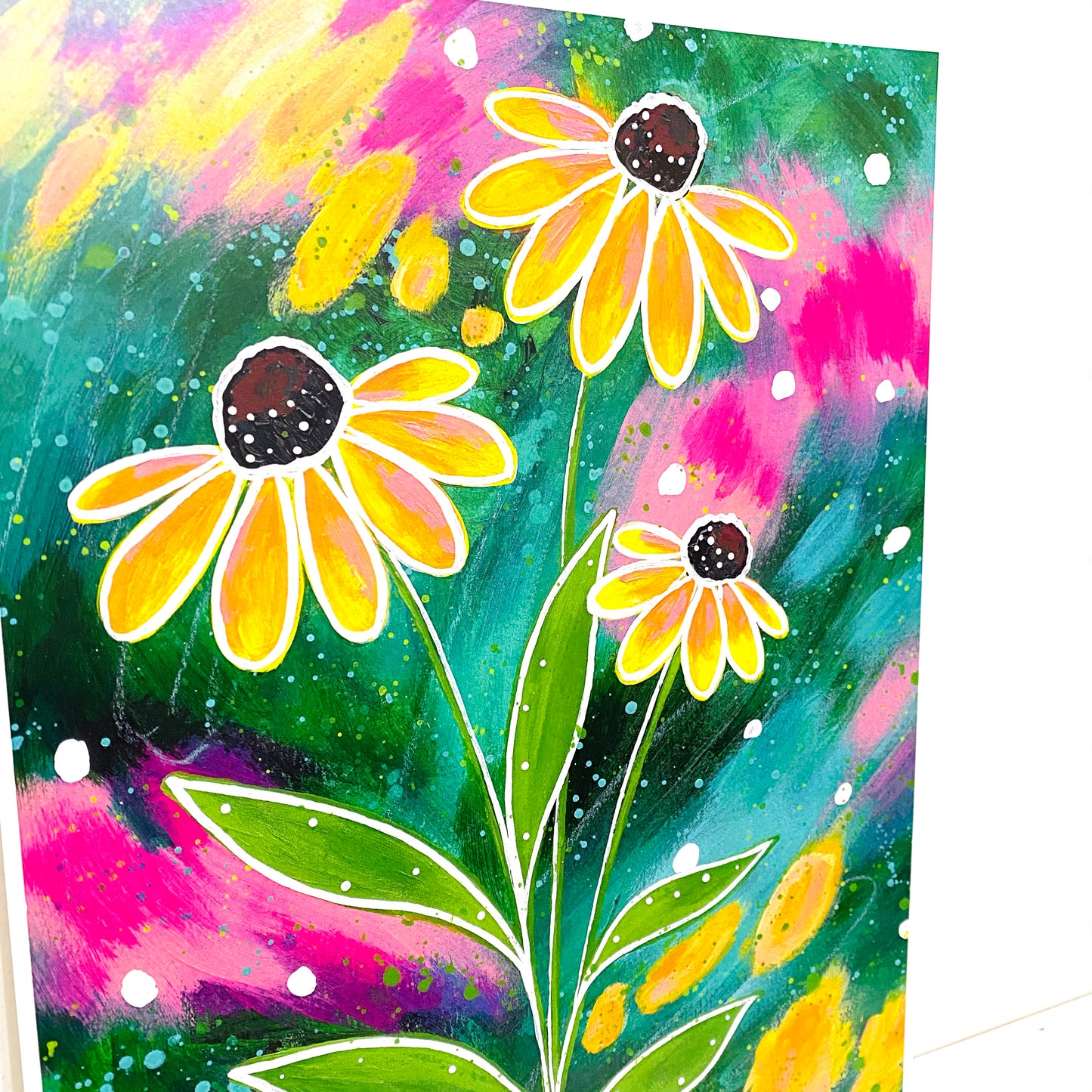 Black Eyed Susan Floral Bethany Joy Art Print