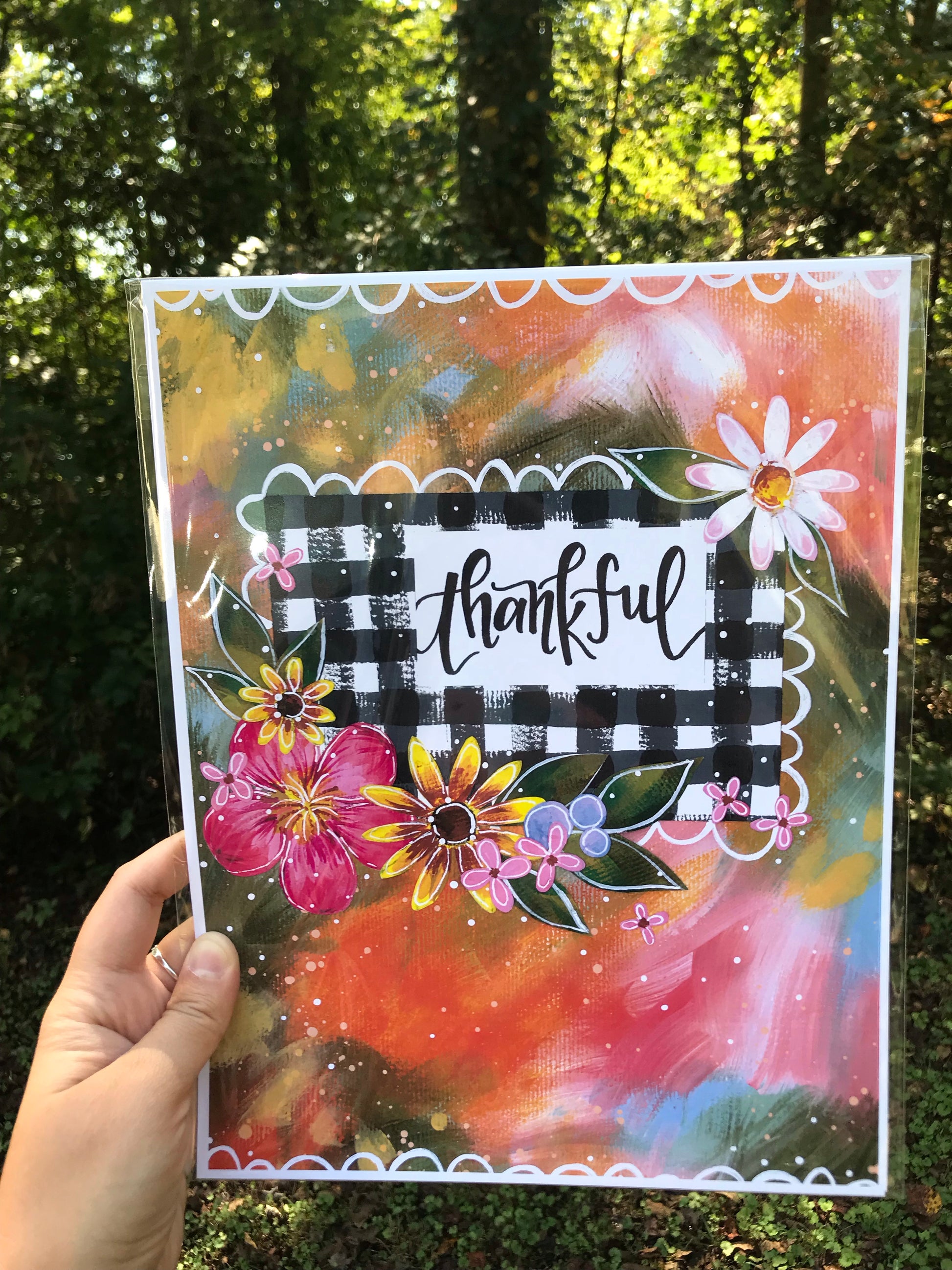 "Thankful" Autumn Inspired Inspirational 8.5x11 inch Art Print - Bethany Joy Art