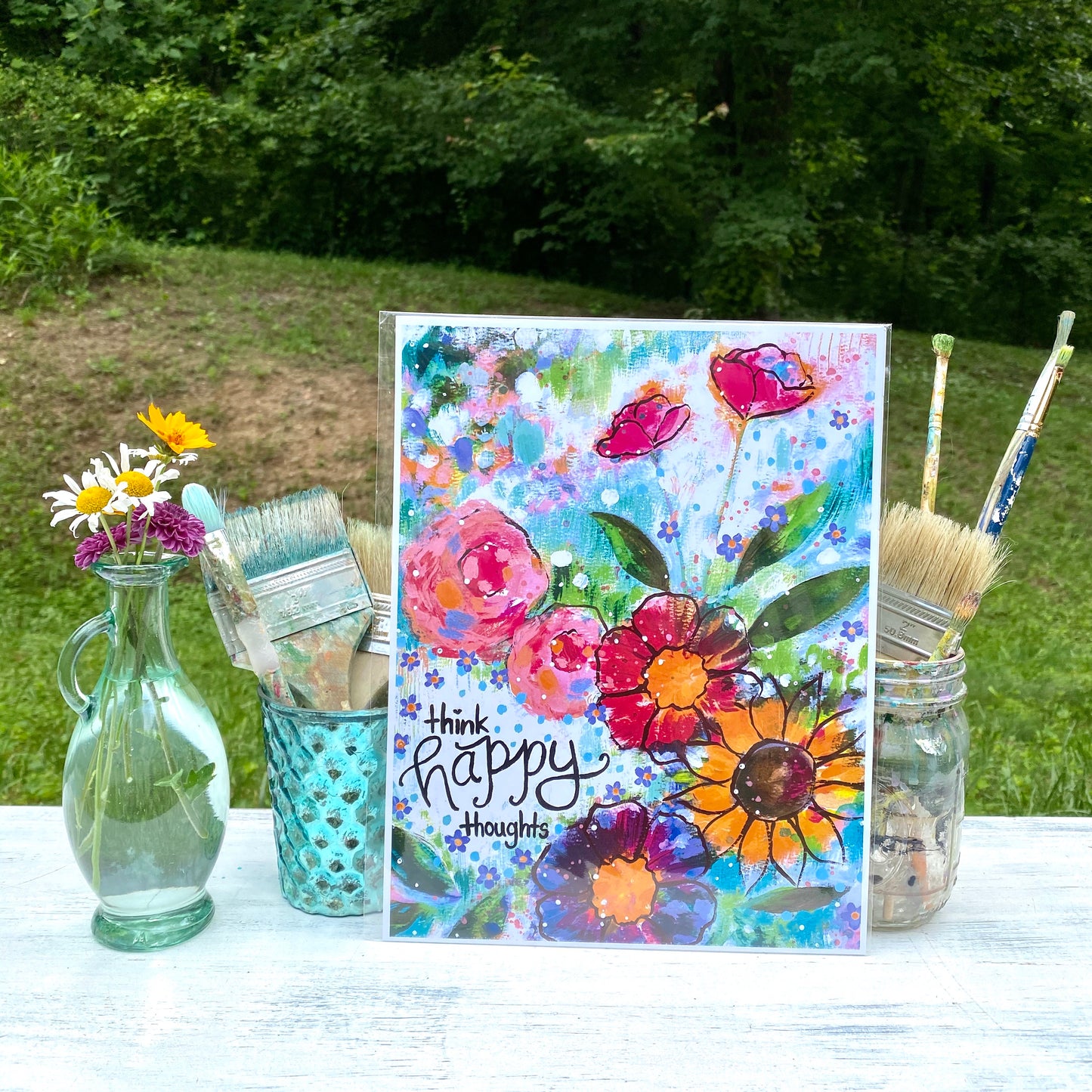 Think Happy Thoughts Bethany Joy Art Print