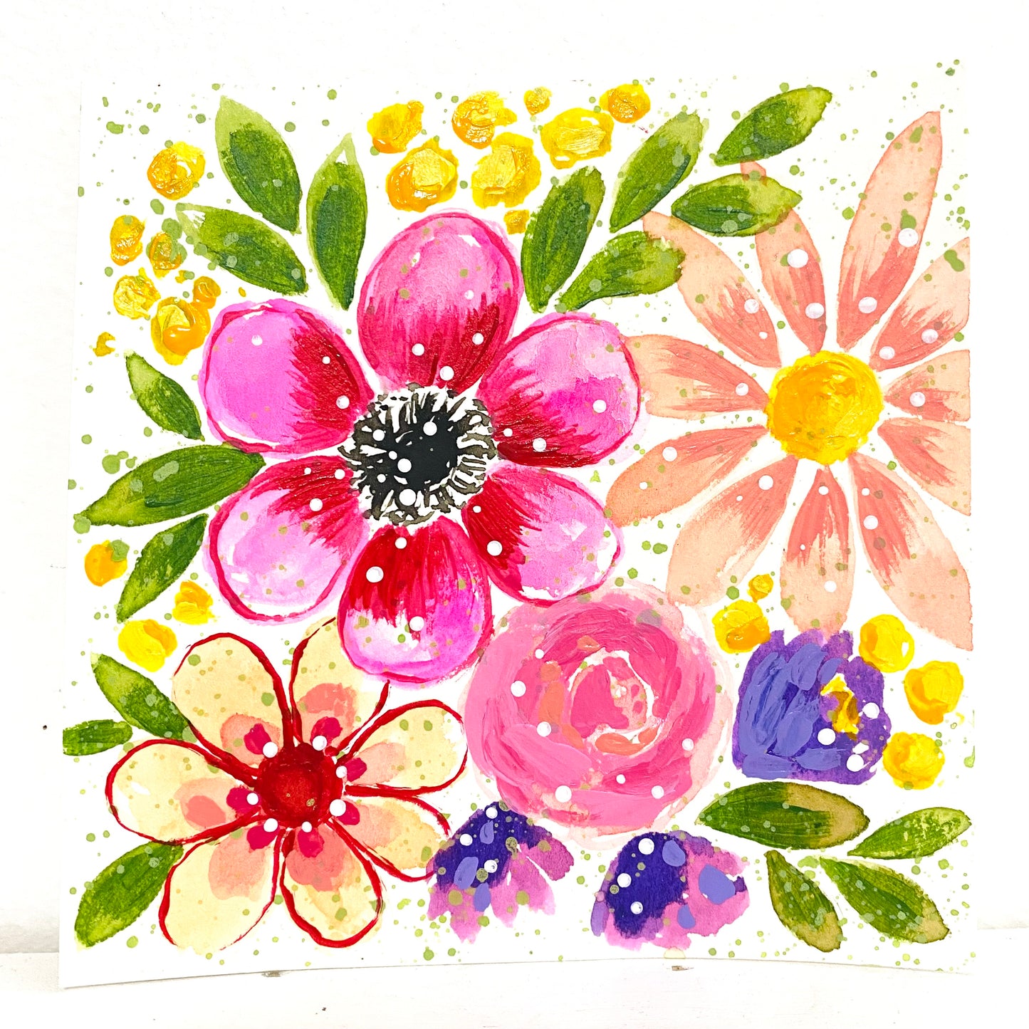 Day 18 of 28 February Flowers Original Painting