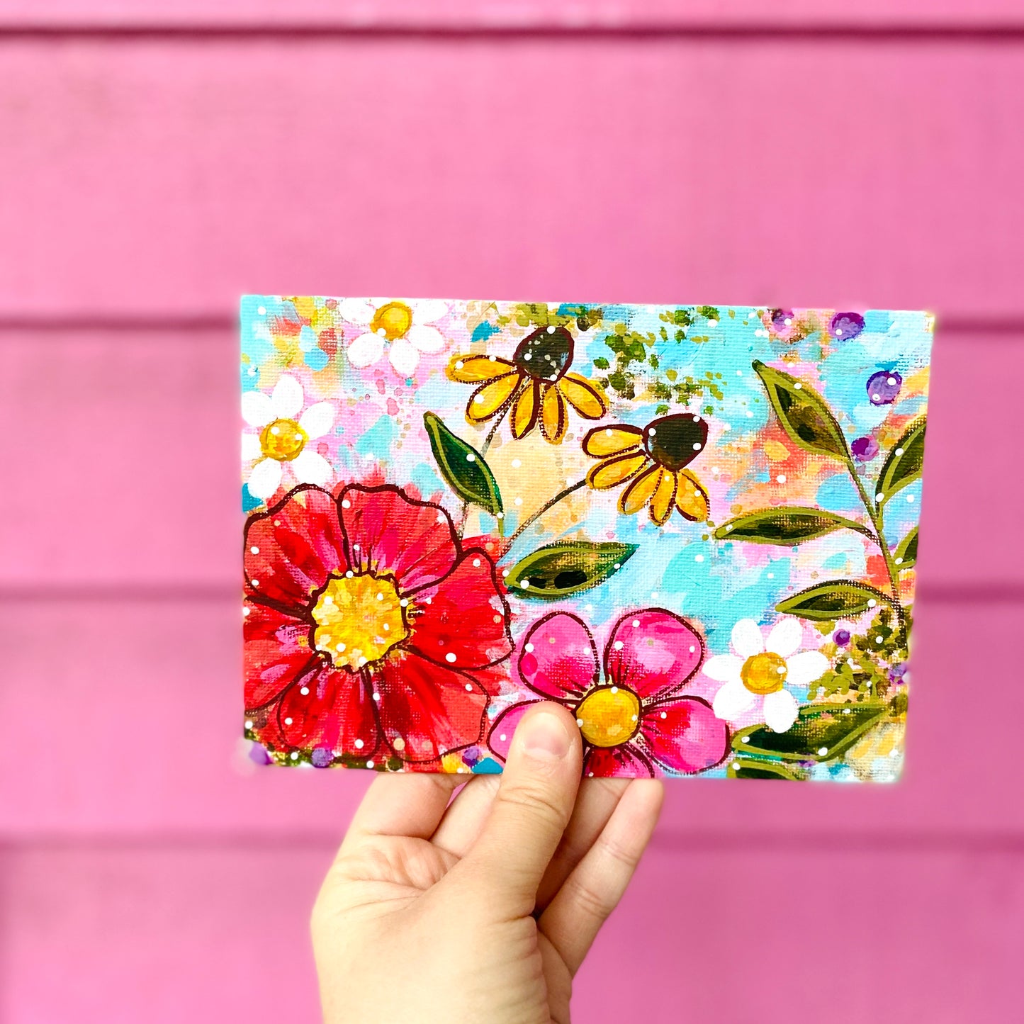January Daily Painting Day 20 “Flower Delivery” 5x7 inch Floral Original - Bethany Joy Art