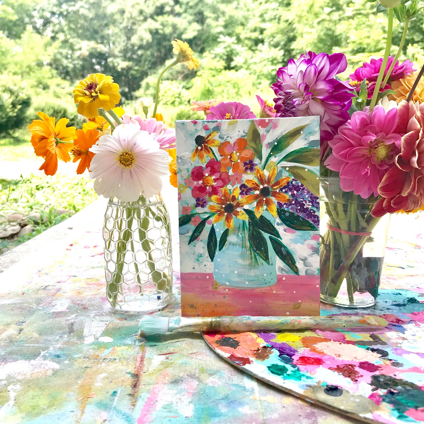 August Daily Painting Day 6 “Sun-kissed” 5x7 inch Floral Original - Bethany Joy Art