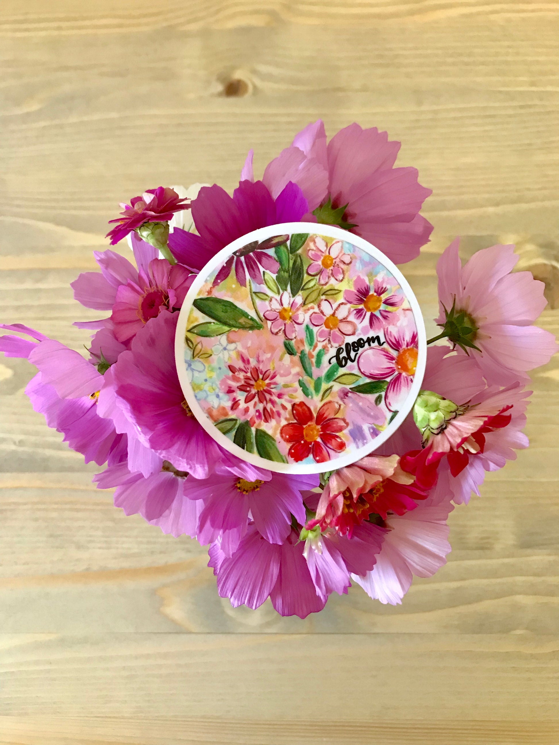 Bloom Floral Vinyl Sticker - Bethany Joy Art