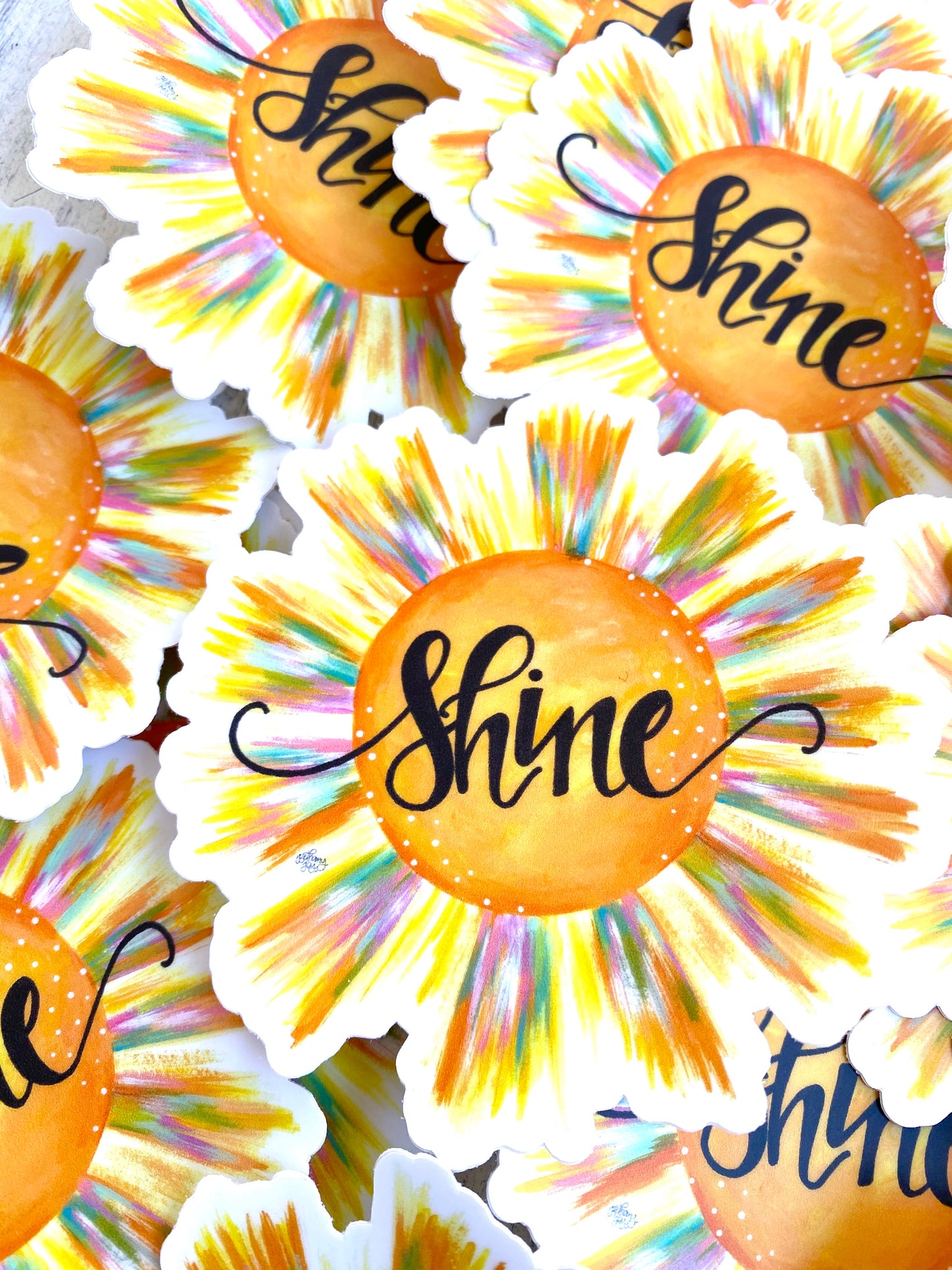 Shine Vinyl Sun Sticker - January Sticker of the Month - Bethany Joy Art