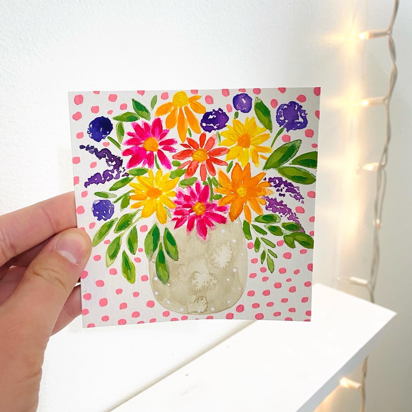 Day 7 of 28 February Flowers Original Painting