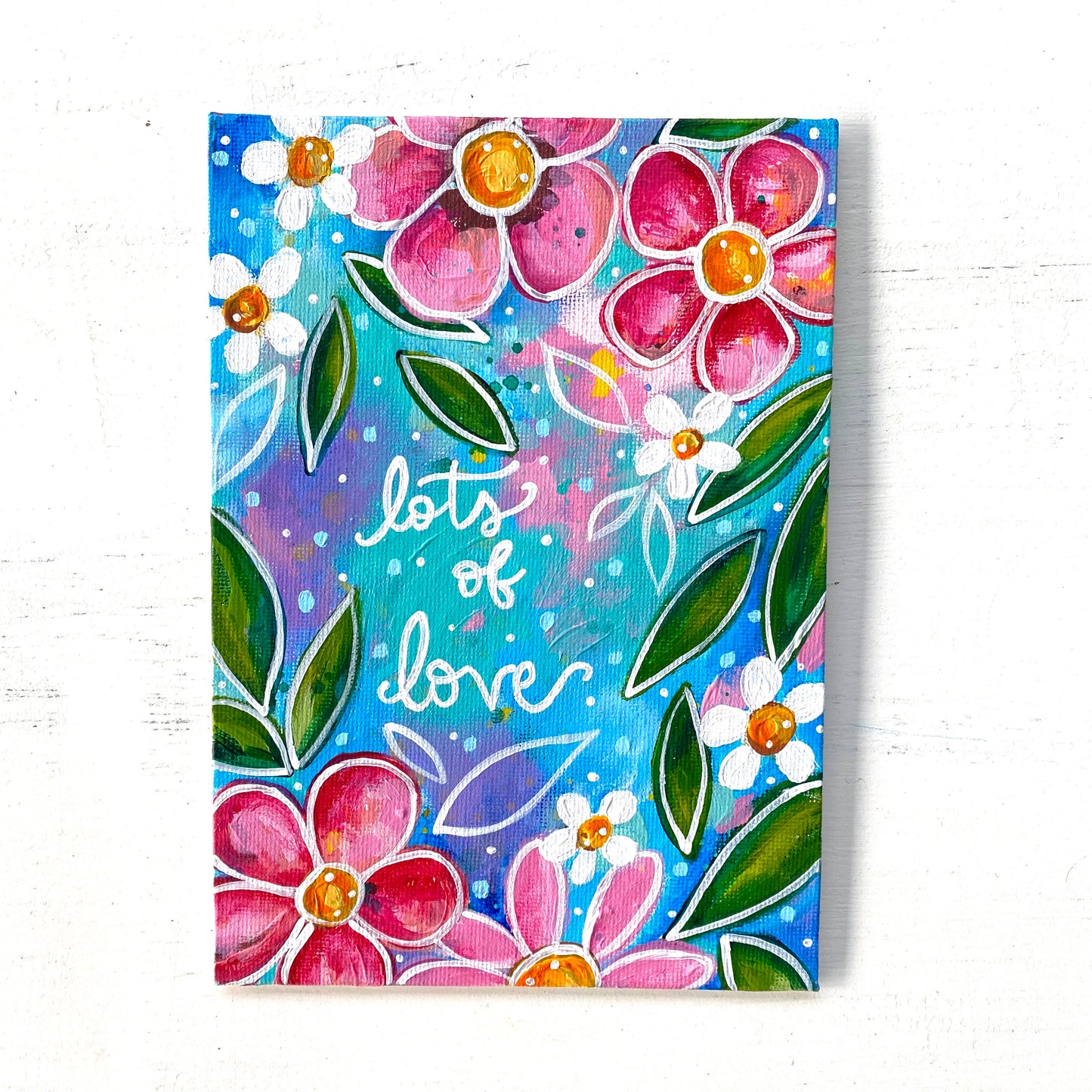 August 2020 Daily Painting Day 27 “Love Lots” 5x7 inch original