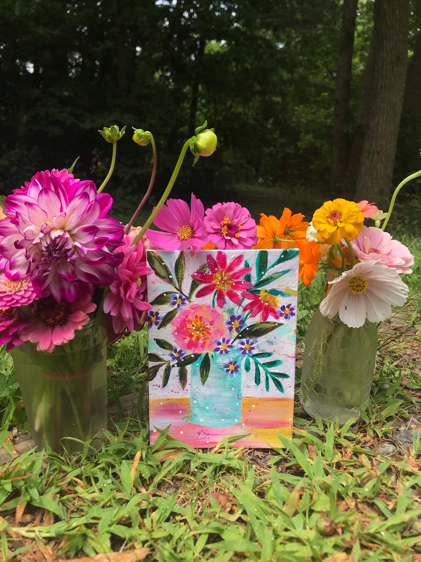 August Daily Painting Day 13 “Just Love" 5x7 inch Floral Original - Bethany Joy Art