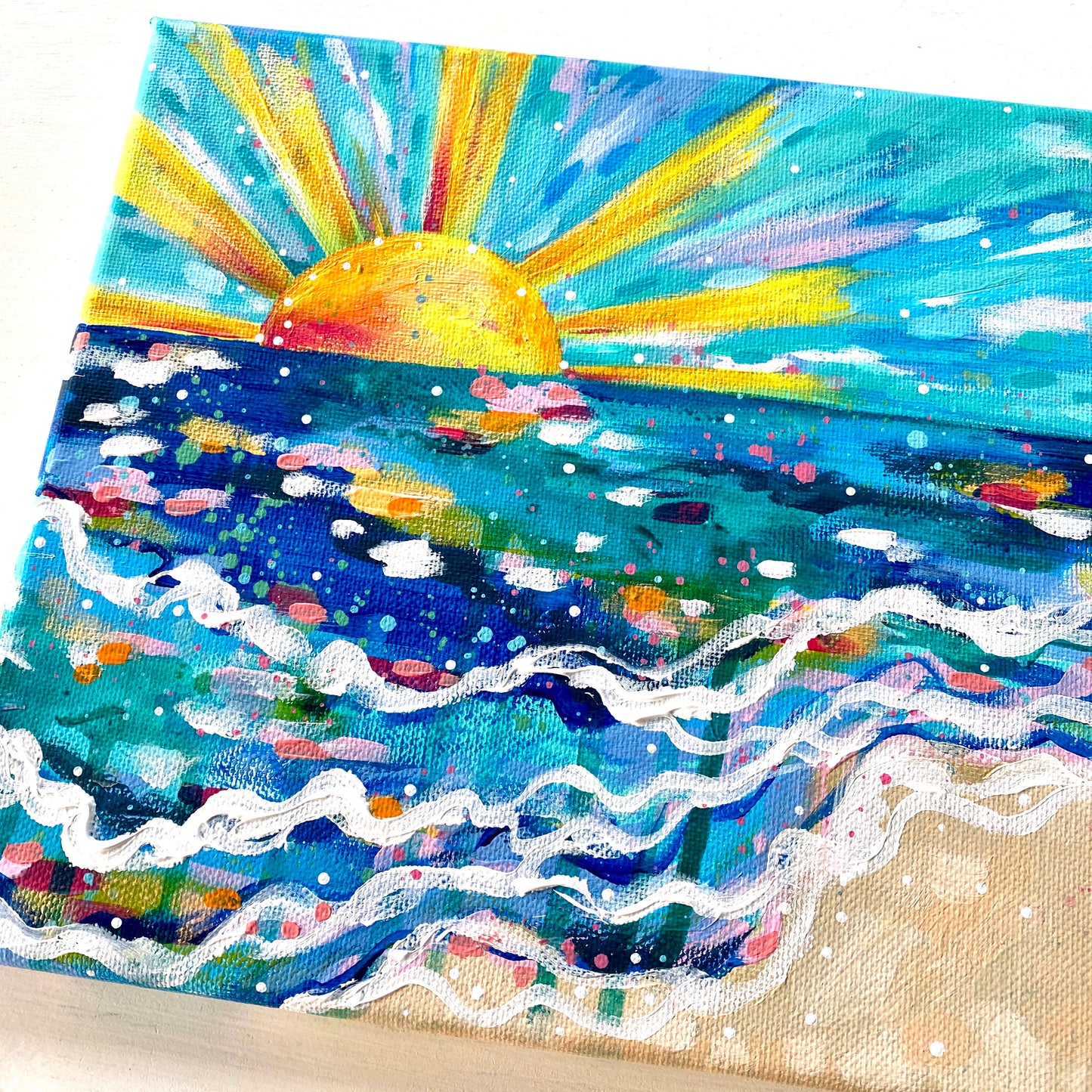“Together at Sunset” 8x10 inch original painting on canvas