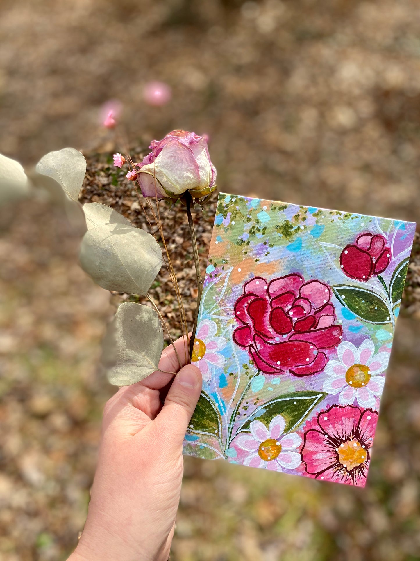 January Daily Painting Day 10 “Altogether Beautiful” 5x7 inch Floral Original - Bethany Joy Art