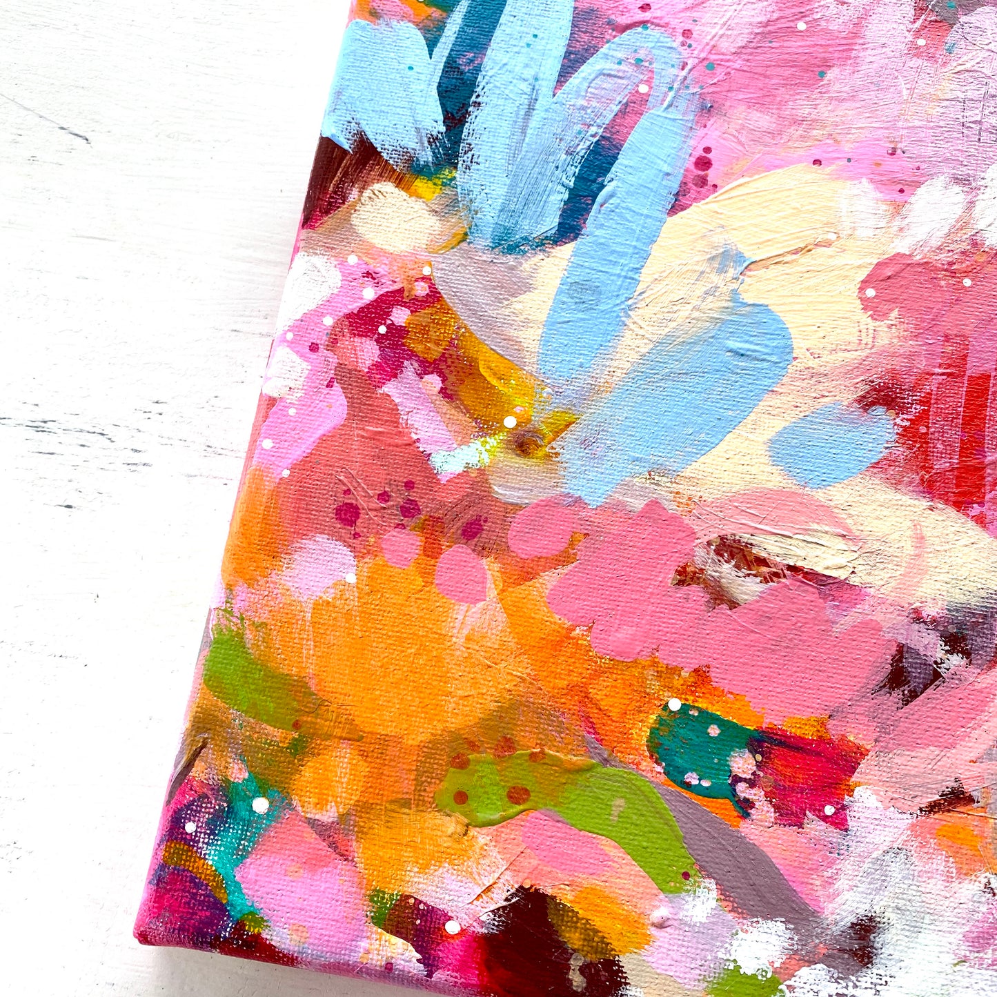 “Dancing Petals” 8x10 inch original painting on canvas