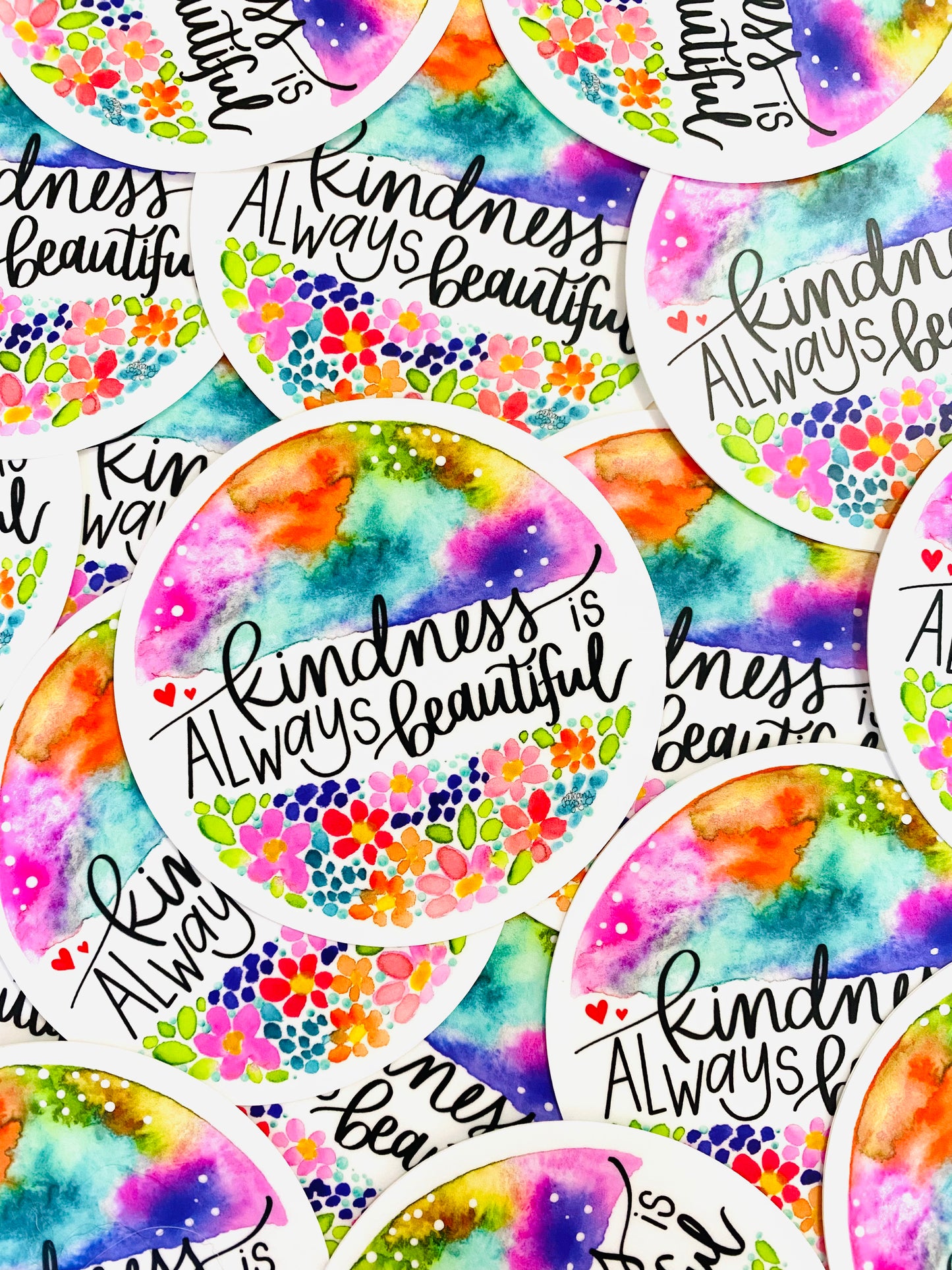 Colorful Kindness Vinyl Sticker - January 2023 Sticker of the Month