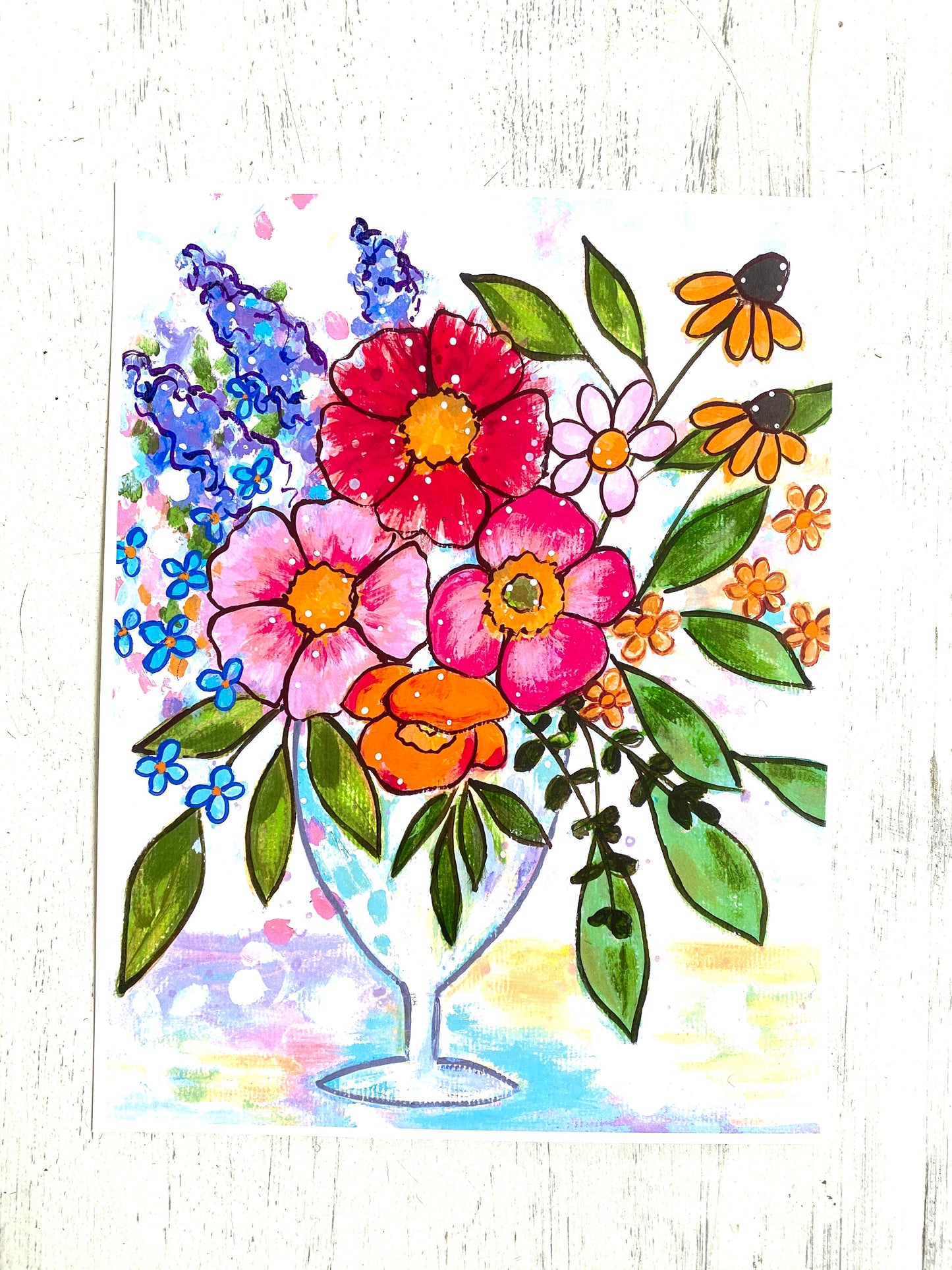 Bouquet of Joy 8.5x11 inch art print - Bethany Joy Art