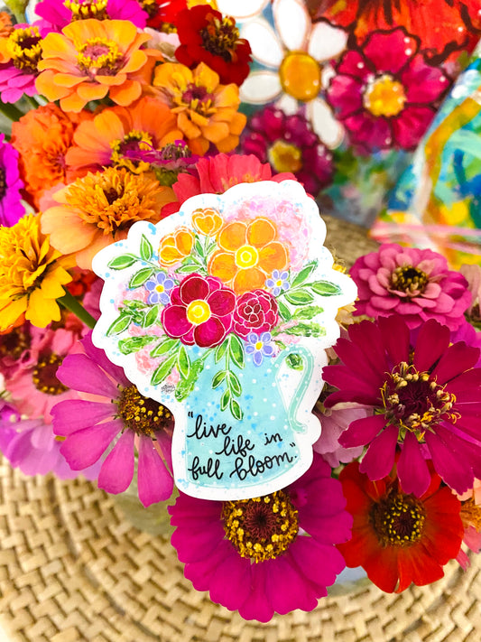 Full Bloom Bouquet Vinyl Sticker August 2021 Sticker of the Month