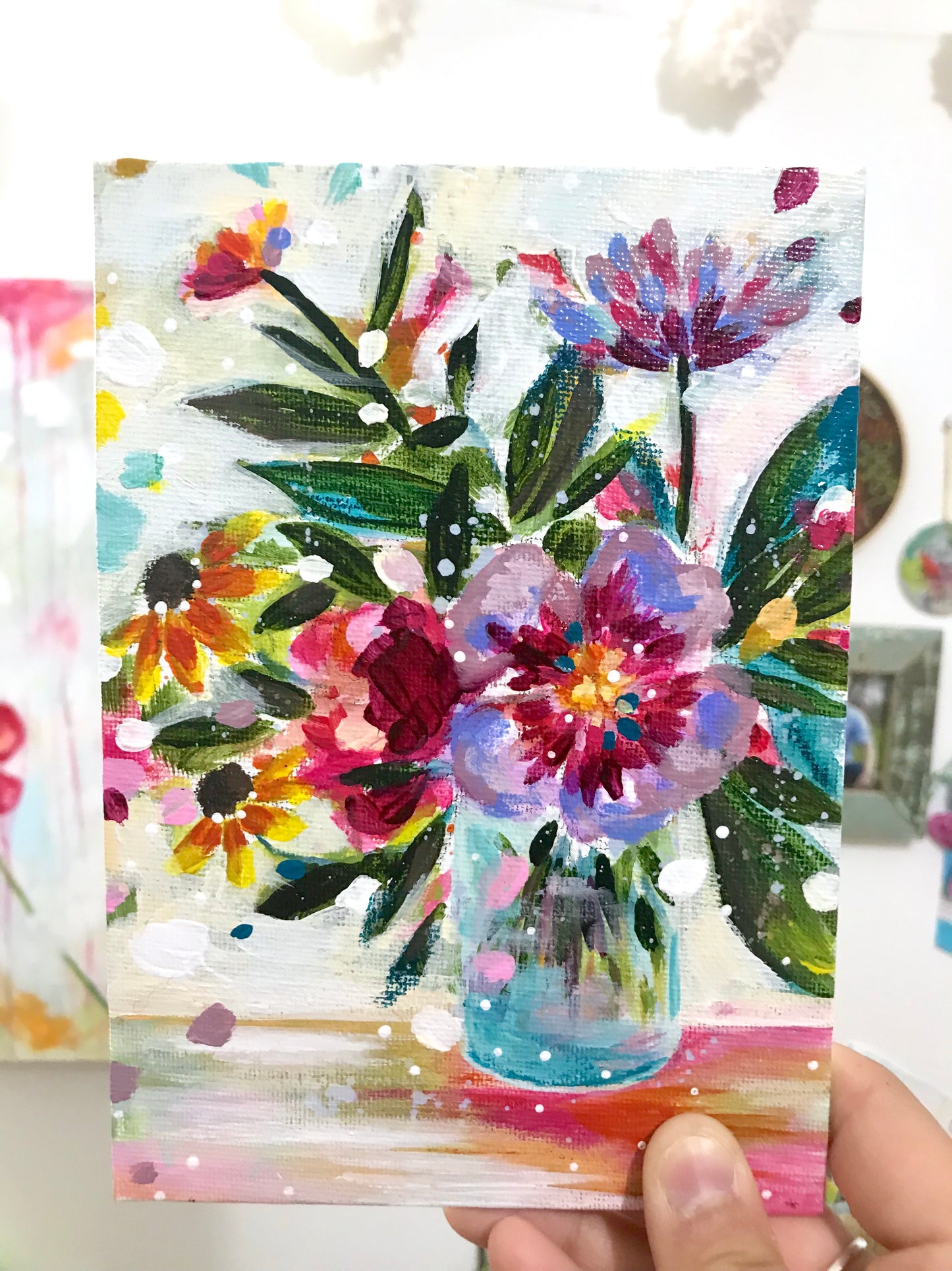 August Daily Painting Day 1 “Lavender Lemonade” 5x7 inch Floral Original - Bethany Joy Art