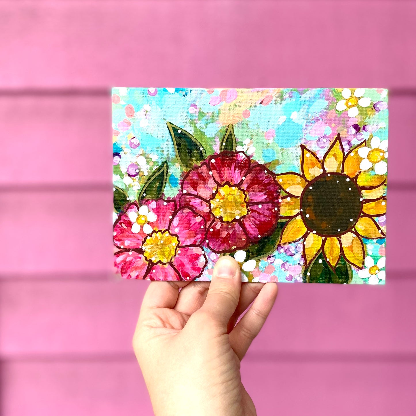 January Daily Painting Day 12 “Live by the Light” 5x7 inch Floral Original - Bethany Joy Art