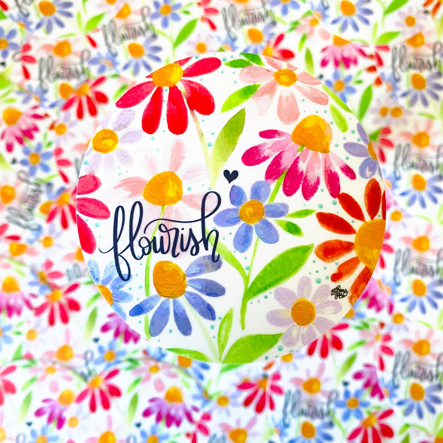 Flourish Vinyl Sticker - January Sticker of the Month 2022