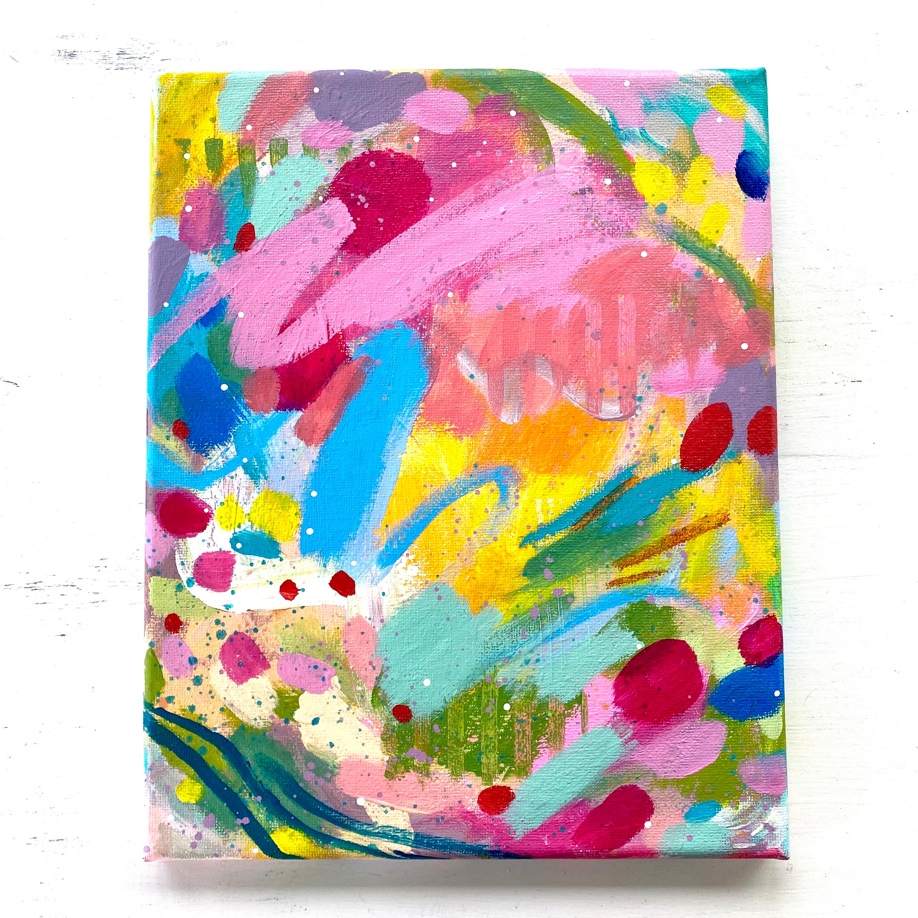 Floral Original Painting Blooms Galore 12x12 inch Canvas