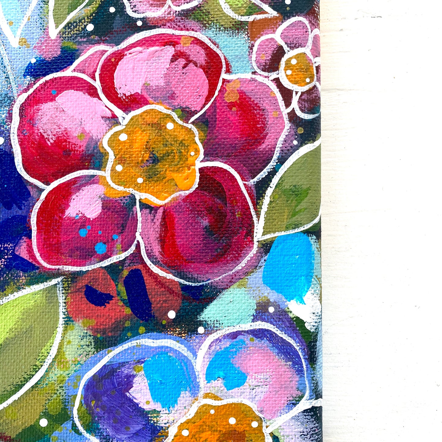 “Blooms at Dusk” 8x10 inch original painting on canvas