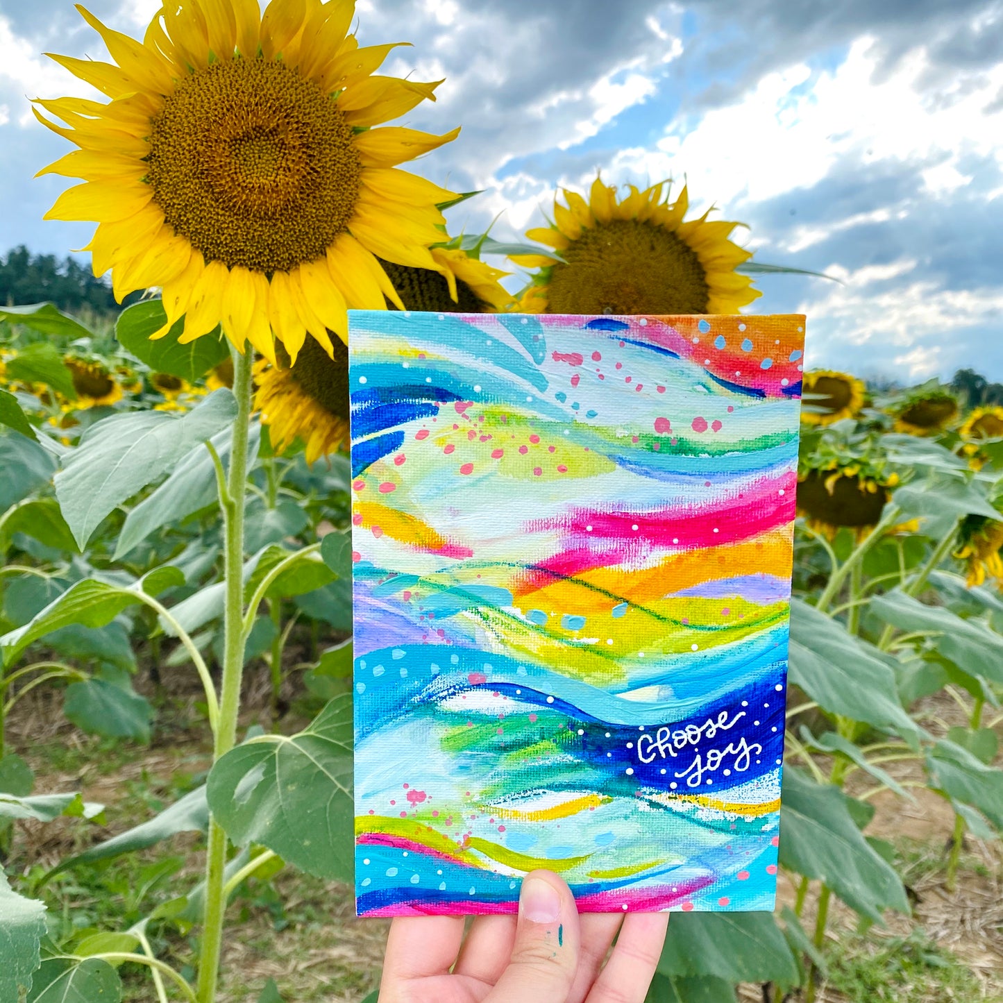 August 2020 Daily Painting Day 6 “Colors of Joy” 5x7 inch original