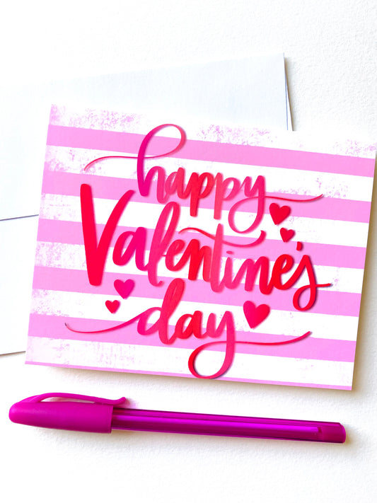 "Happy Valentine's Day" Valentine Card with Envelope