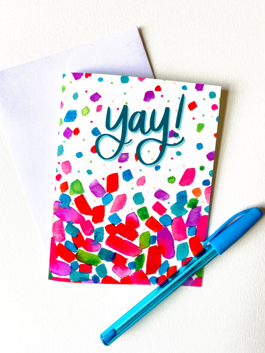 "Yay!" Card with Envelope