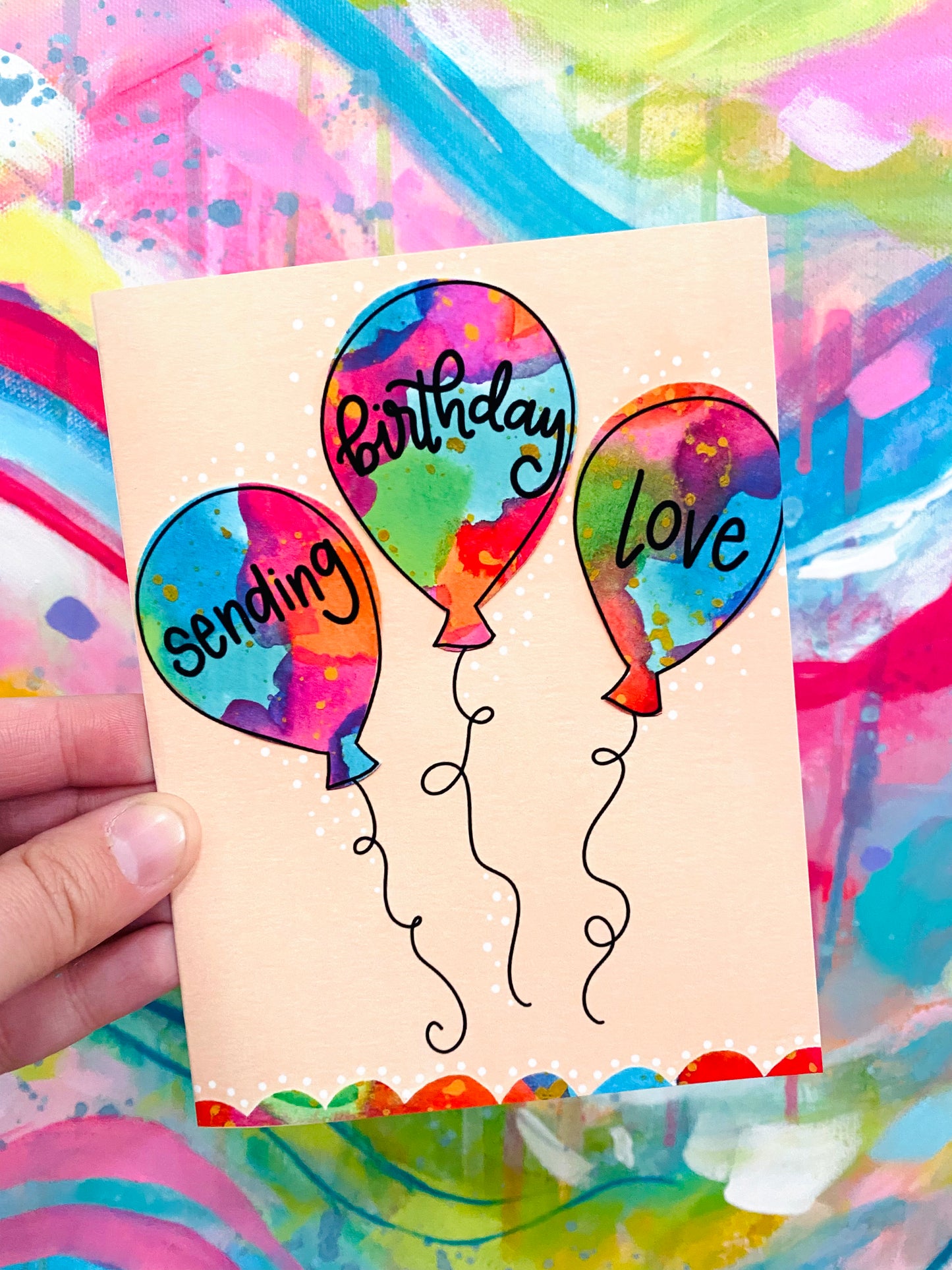 "Sending Birthday Love" Card with Envelope