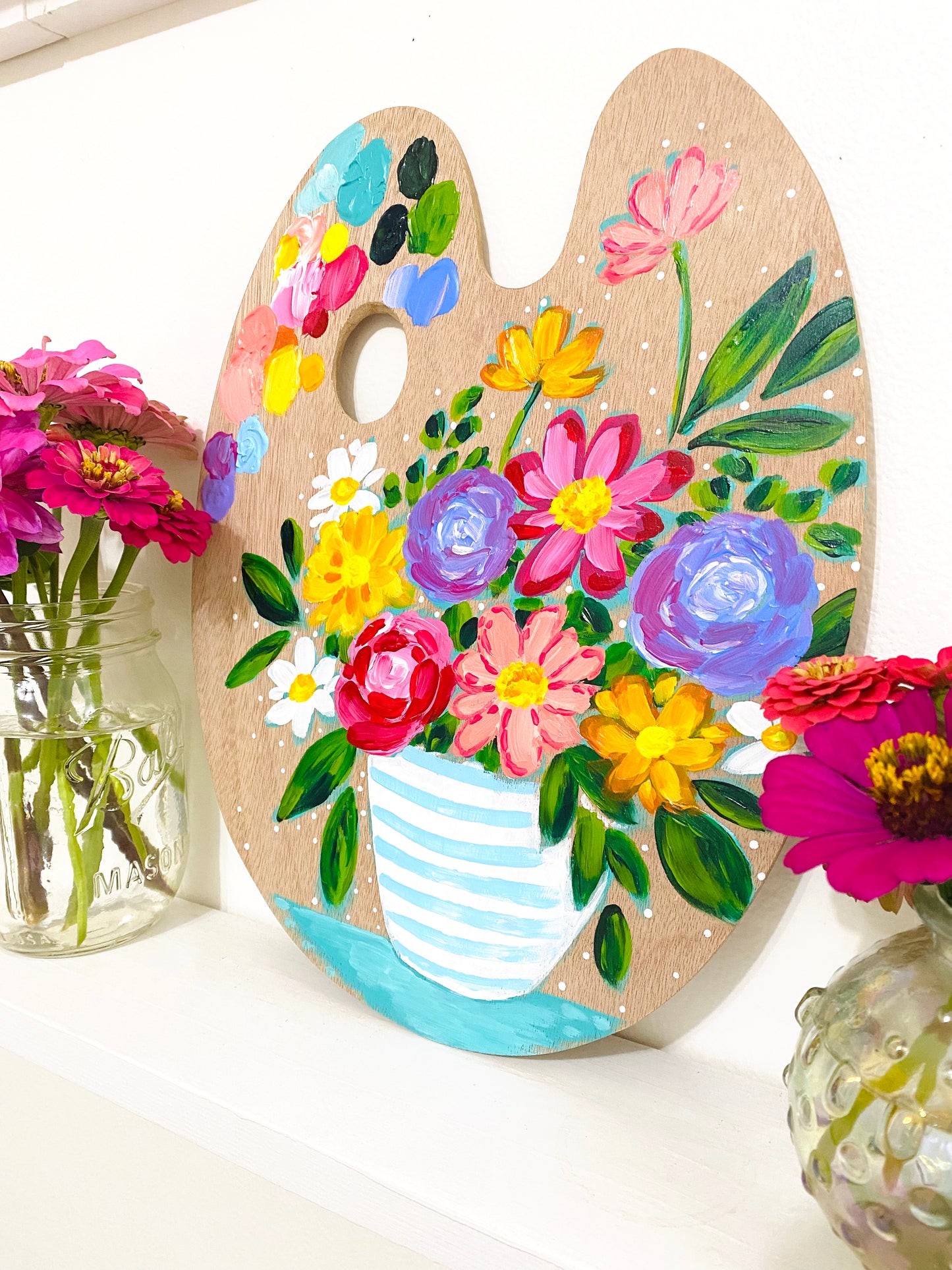 August 2022 Daily Paint Palette Painting Day 2 - Floral Arrangement
