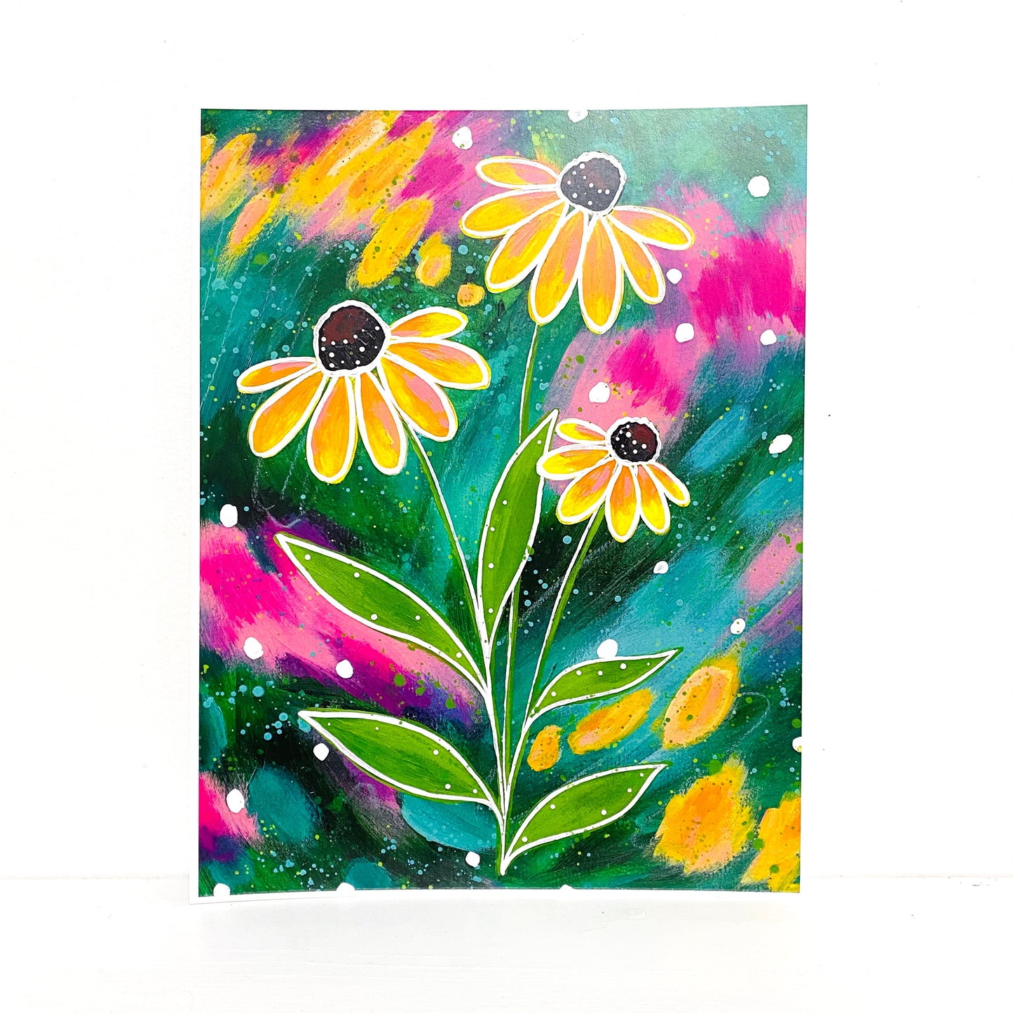 Black Eyed Susan Floral Bethany Joy Art Print