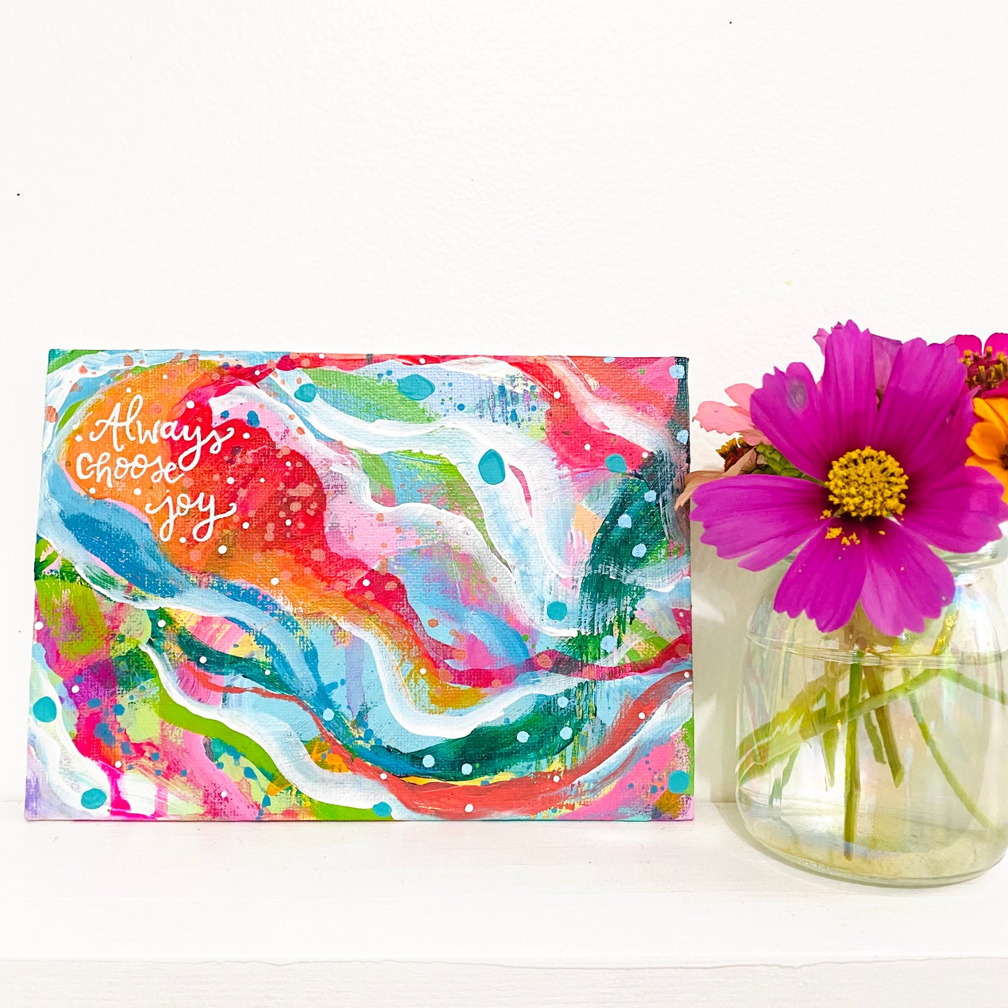 September 2021 Daily Painting Day 5 “Always Choose Joy” 5x7 inch original