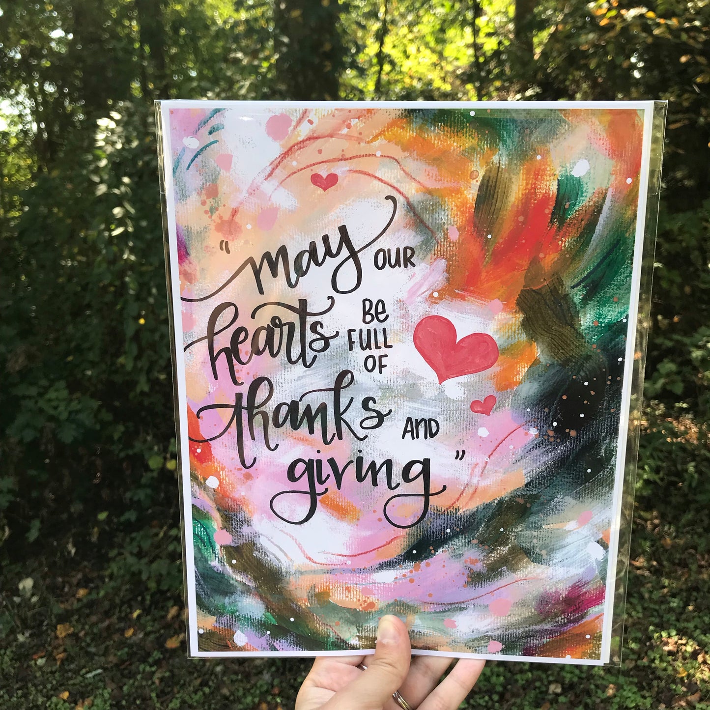 "Full Hearts" Inspirational 8.5x11 inch Art Print - Bethany Joy Art