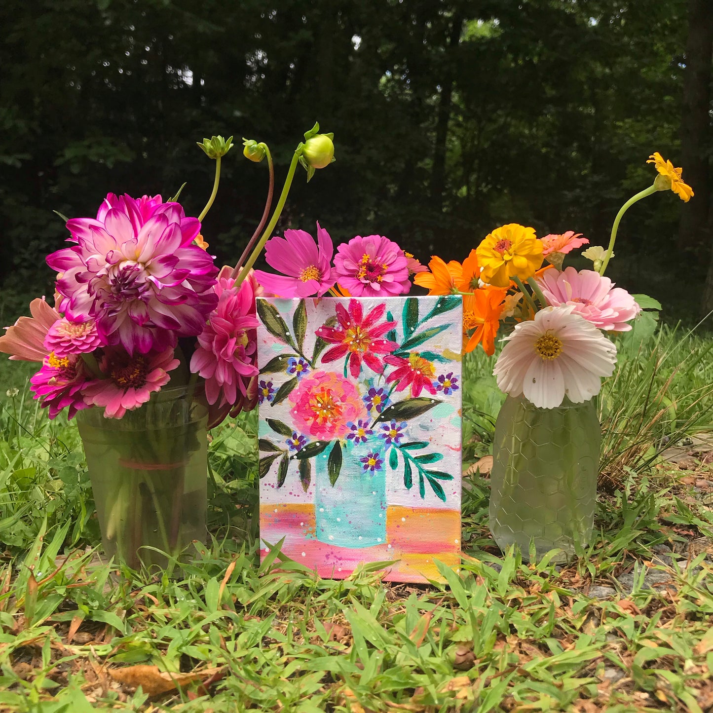 August Daily Painting Day 13 “Just Love" 5x7 inch Floral Original - Bethany Joy Art
