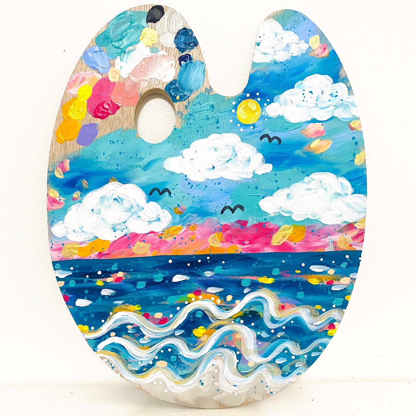 August 2022 Daily Paint Palette Painting Day 20 - Beach Joy