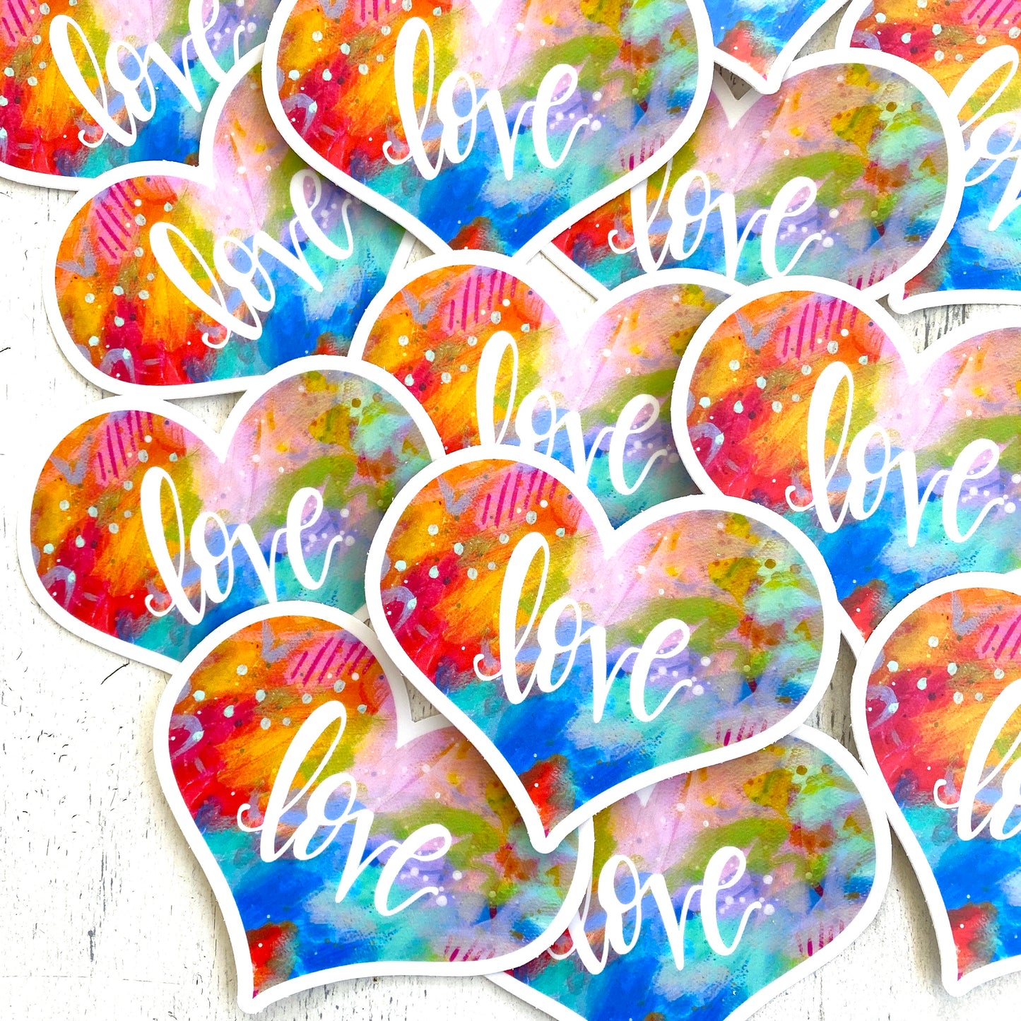 Love Vinyl Heart Sticker - February Sticker of the Month - Bethany Joy Art