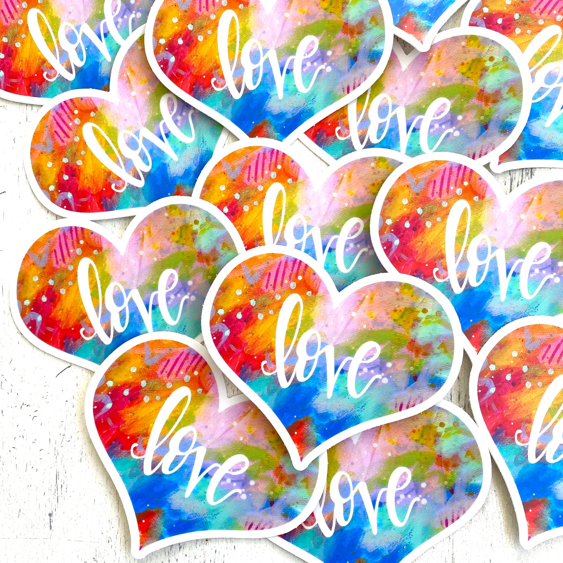Love Vinyl Heart Sticker - February Sticker of the Month - Bethany Joy Art